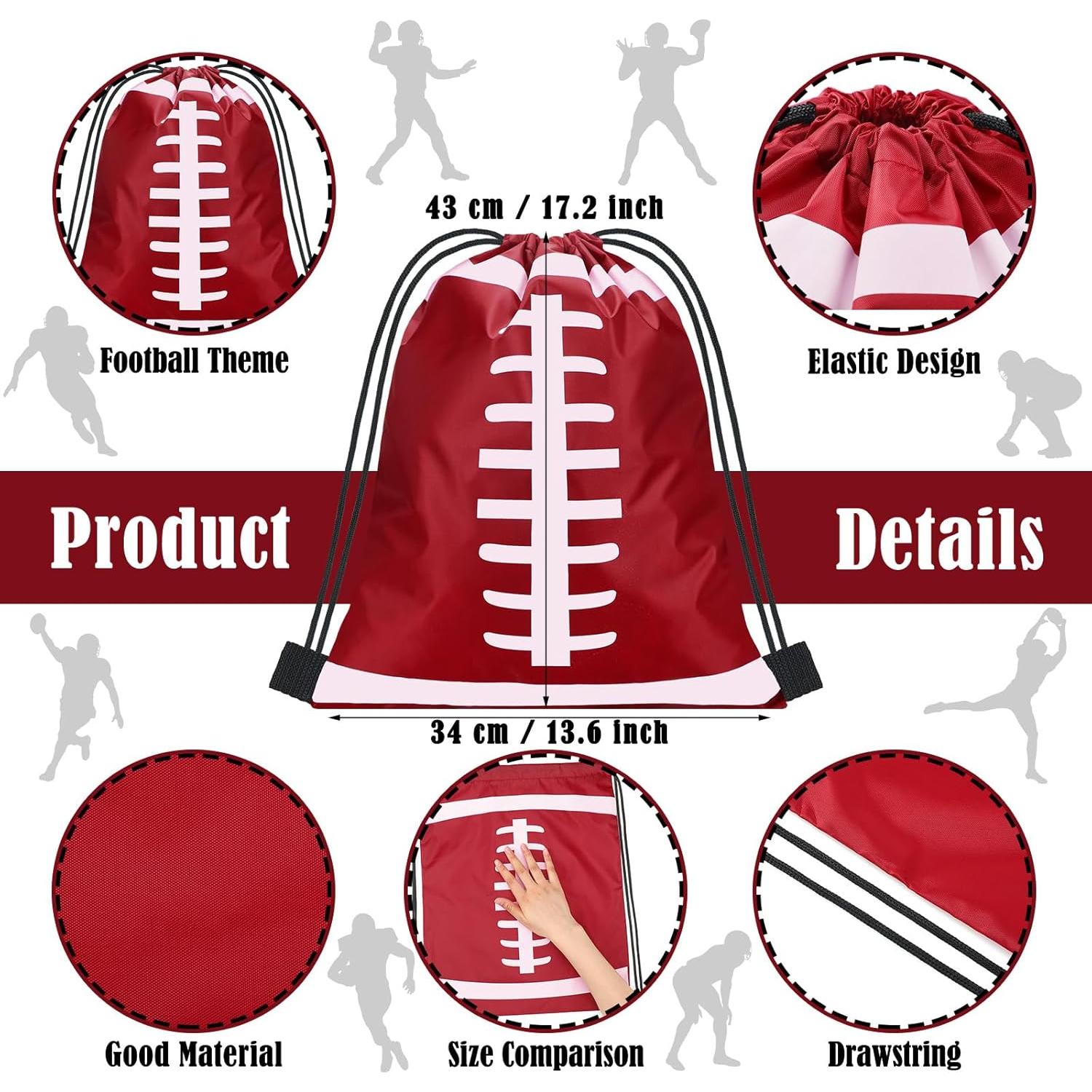 Mochilas de Cierre de Cordón Shappy para Fútbol - 6 Pcs 33x43 cm