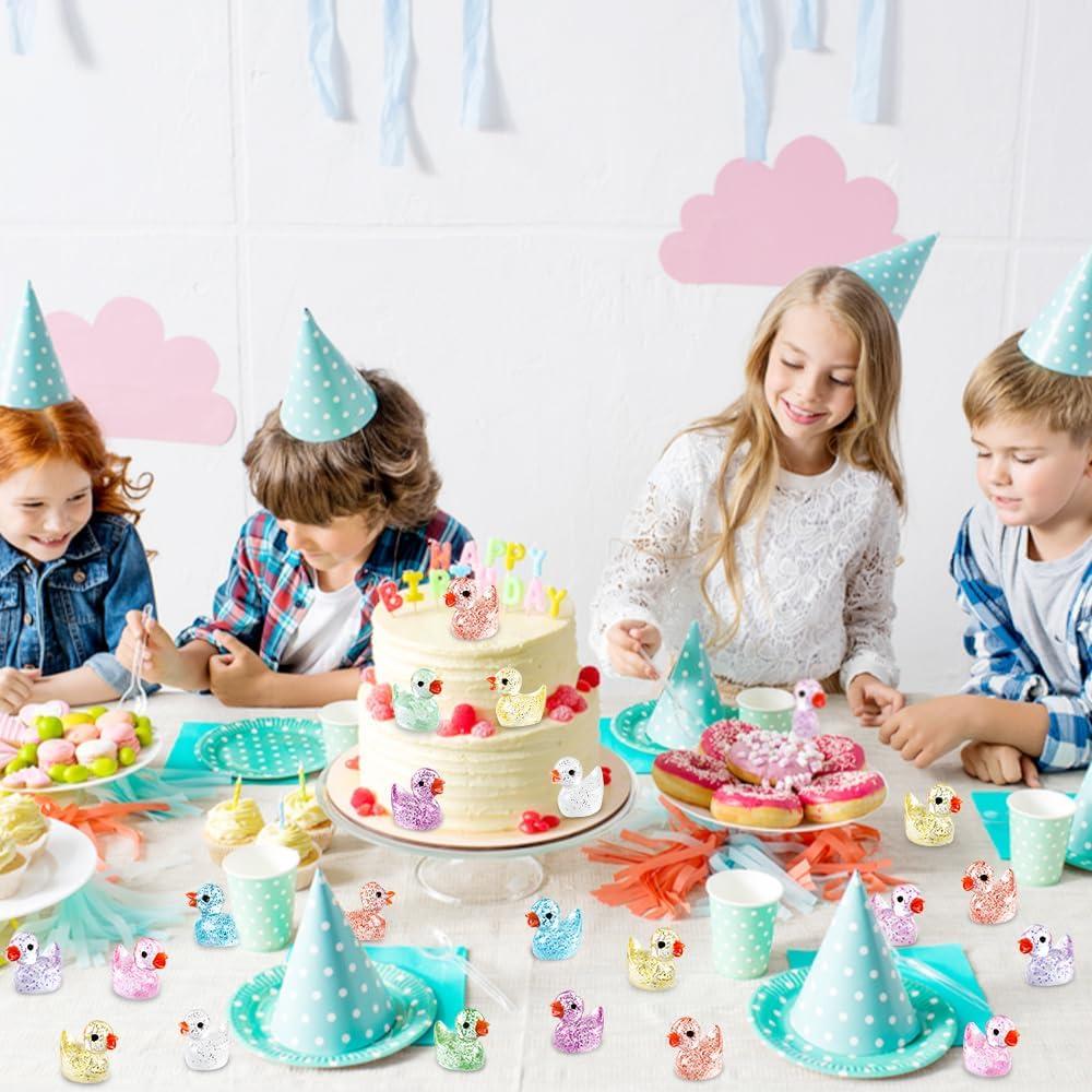 100 Mini Patos Brillantes DULEFUN para Decoración de Jardines