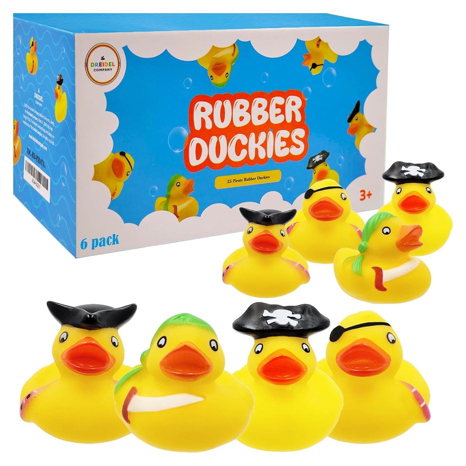 Juguete de pato de goma pirata 6-Pack The Dreidel Company