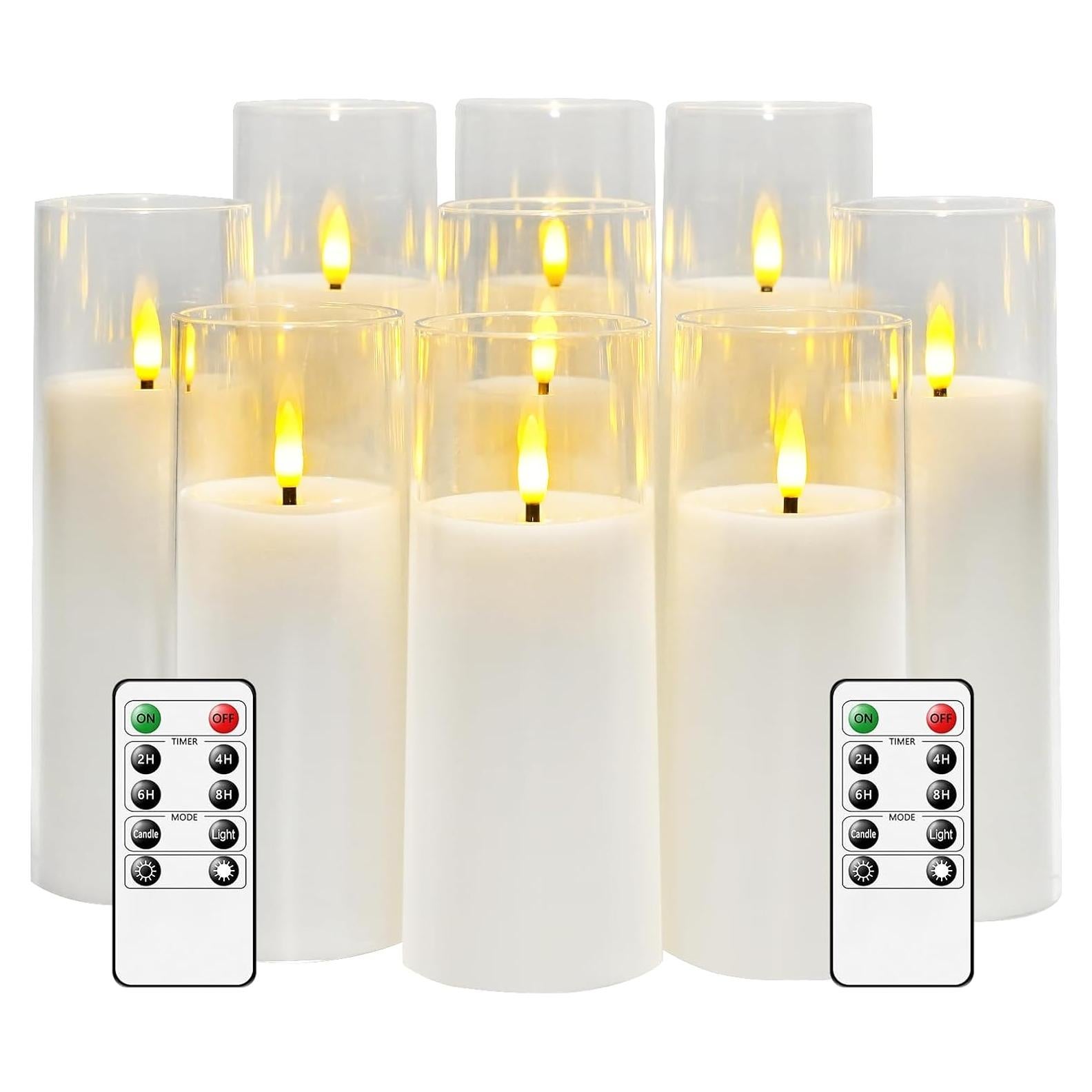 Velas LED Sin Llama Kakoya con Control Remoto y Temporizador 9 Piezas