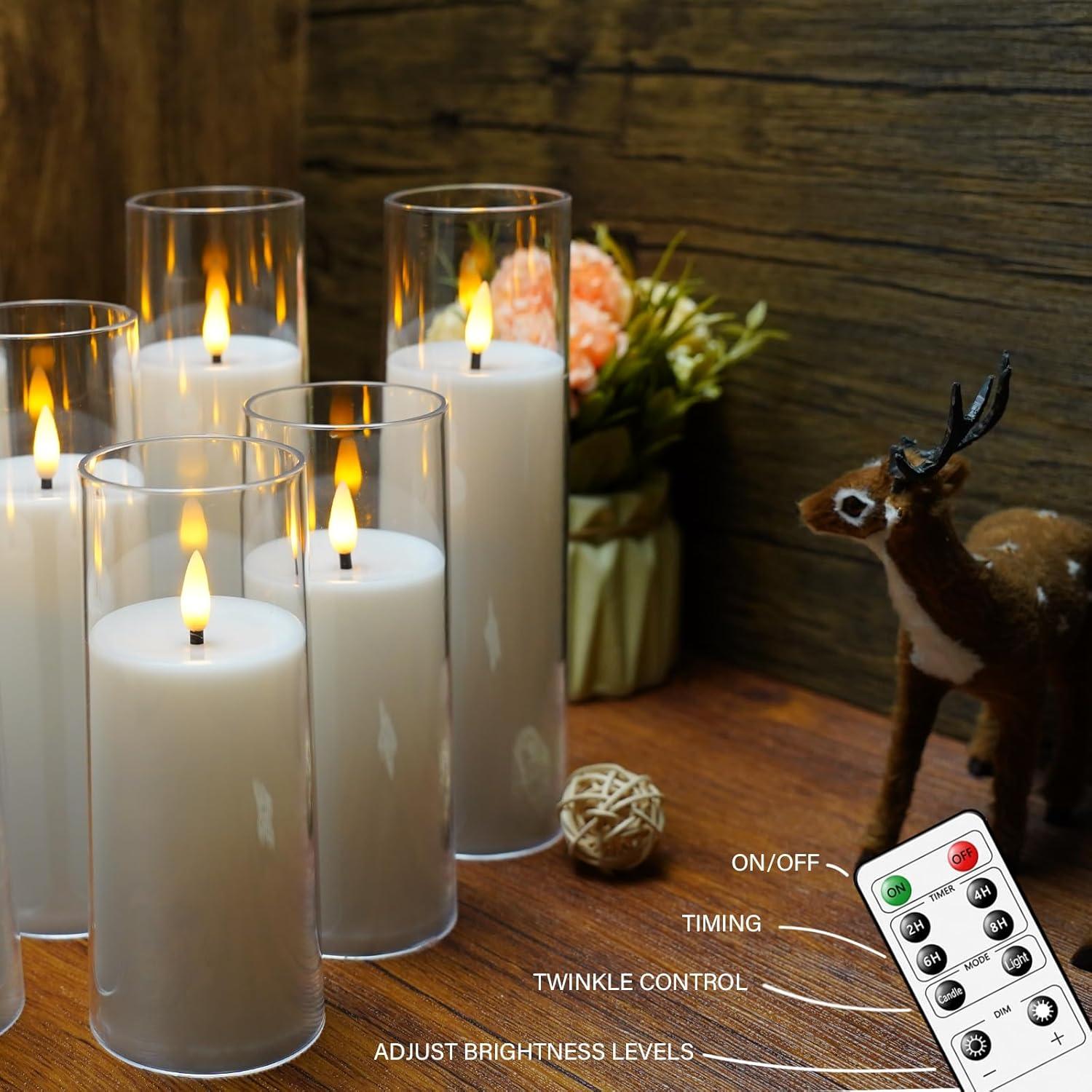 Velas LED Sin Llama Kakoya con Control Remoto y Temporizador 9 Piezas
