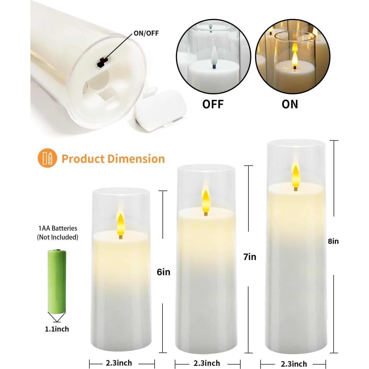 Velas LED Sin Llama Kakoya con Control Remoto y Temporizador 9 Piezas