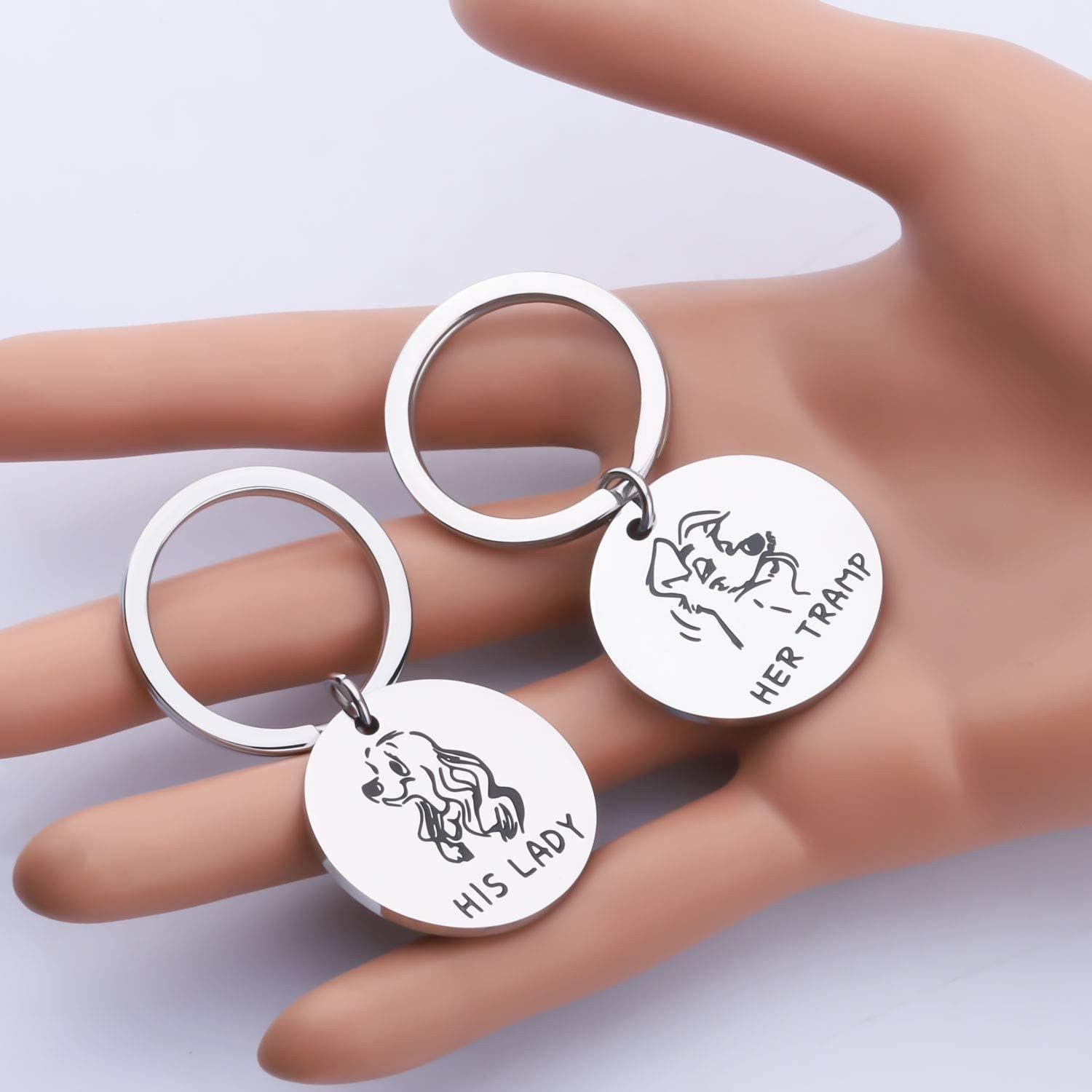 Llavero de Pareja FAADBUK Su Dama y Su Vagabundo 3.81cm