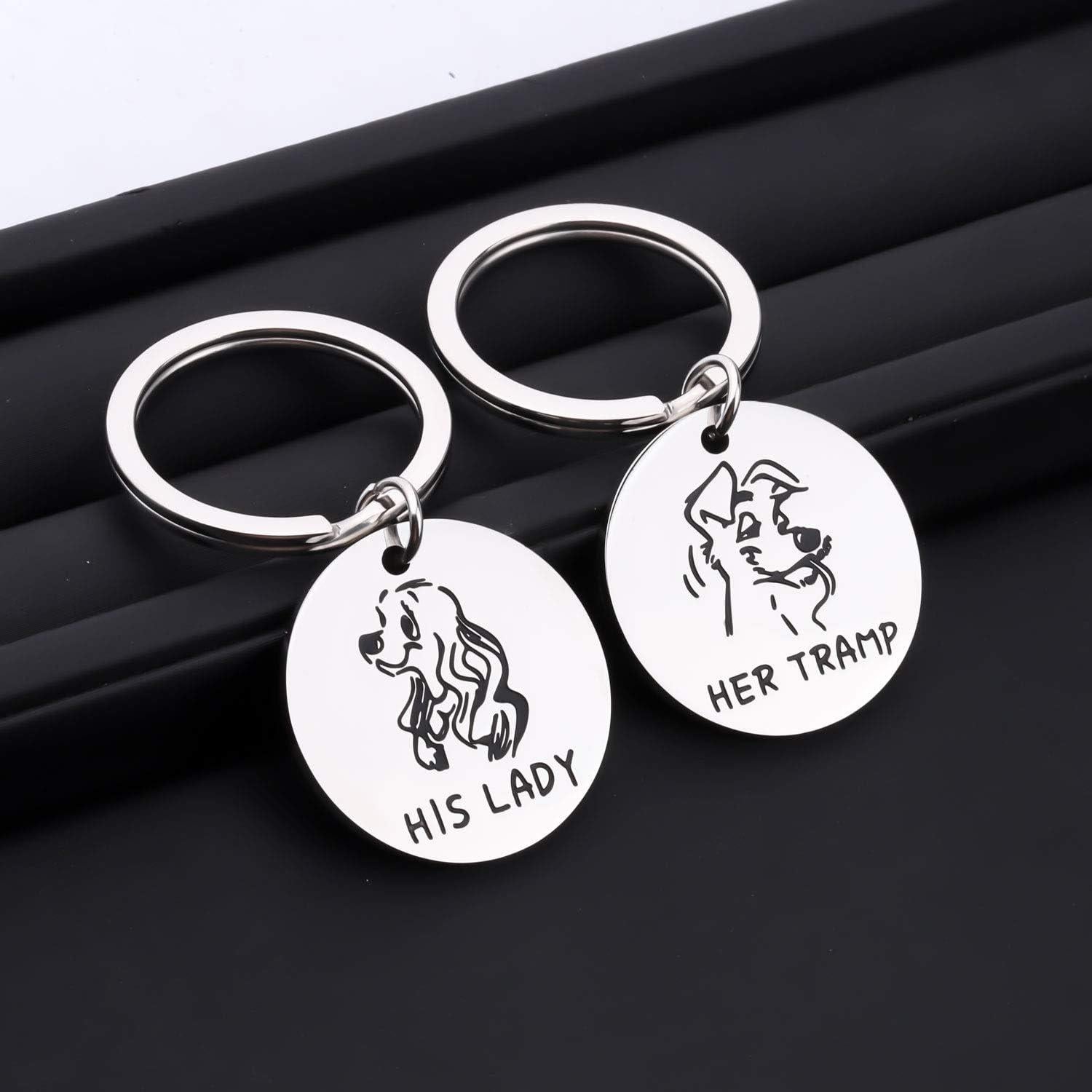 Llavero de Pareja FAADBUK Su Dama y Su Vagabundo 3.81cm