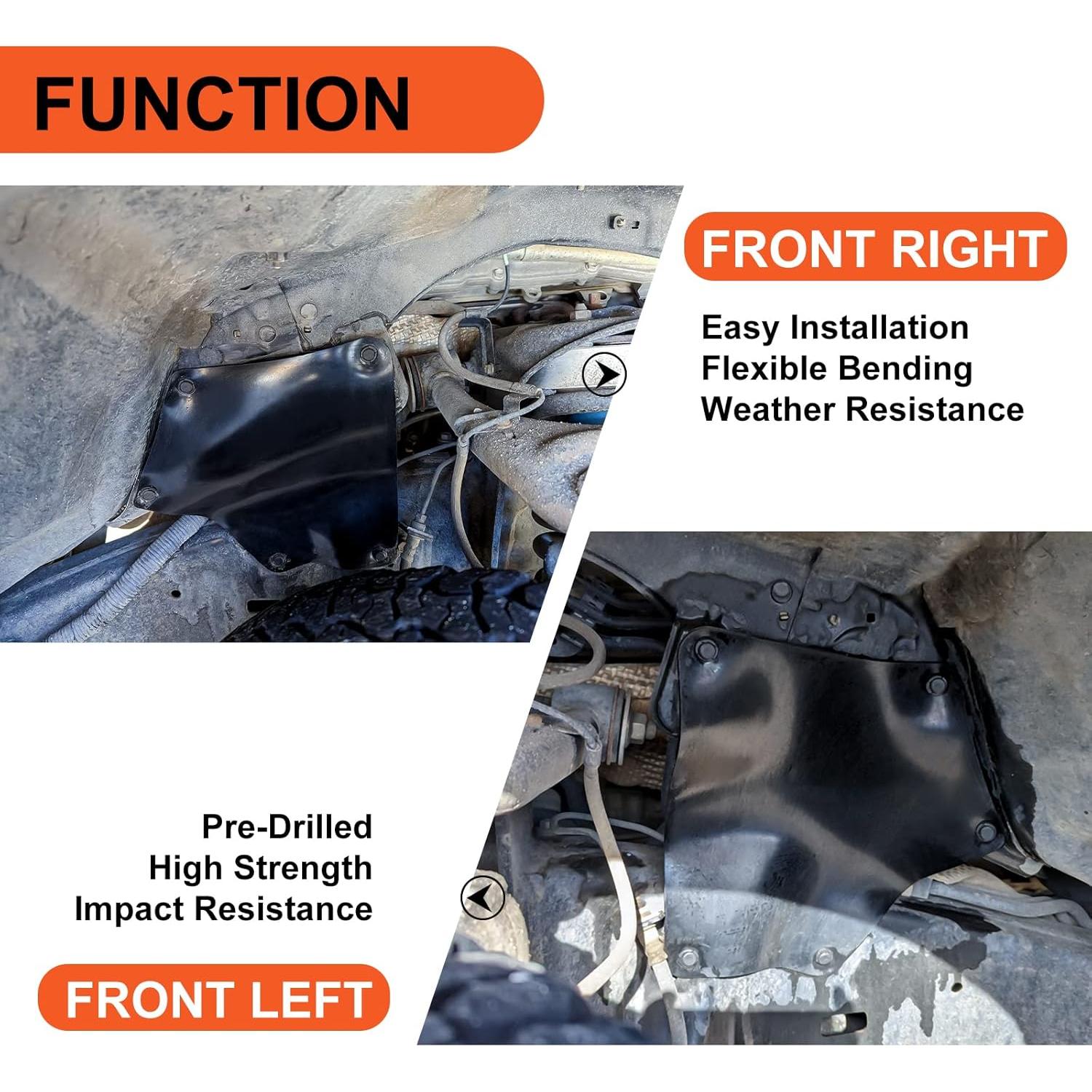 Guardabarros ECOTRIC para Toyota Tundra y Sequoia 4Pcs