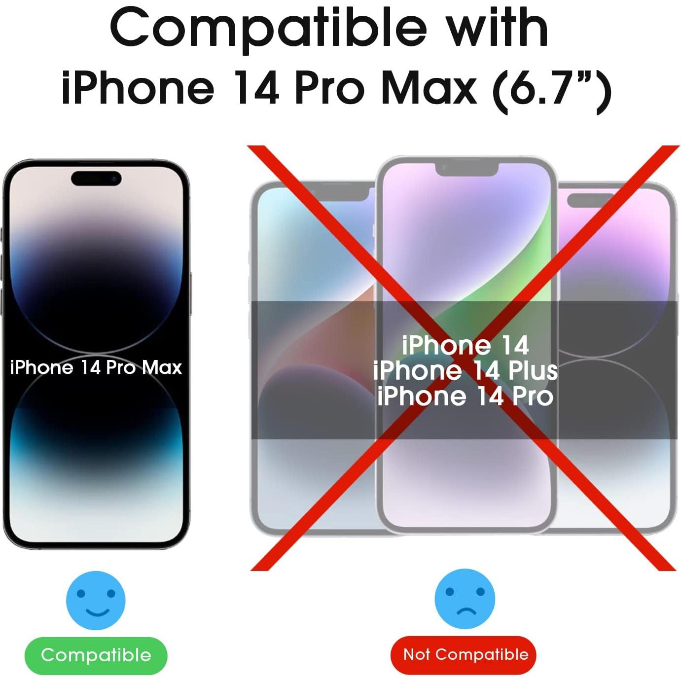 amFilm 2 Pack Tempered Glass Screen Protector + Camera Lens Protector for iPhone 14 Pro Max 6.7 Inch. Easy OneTouch Installation, Auto-Alignment, Bubble Free, Case Friendly, Anti-Scratch