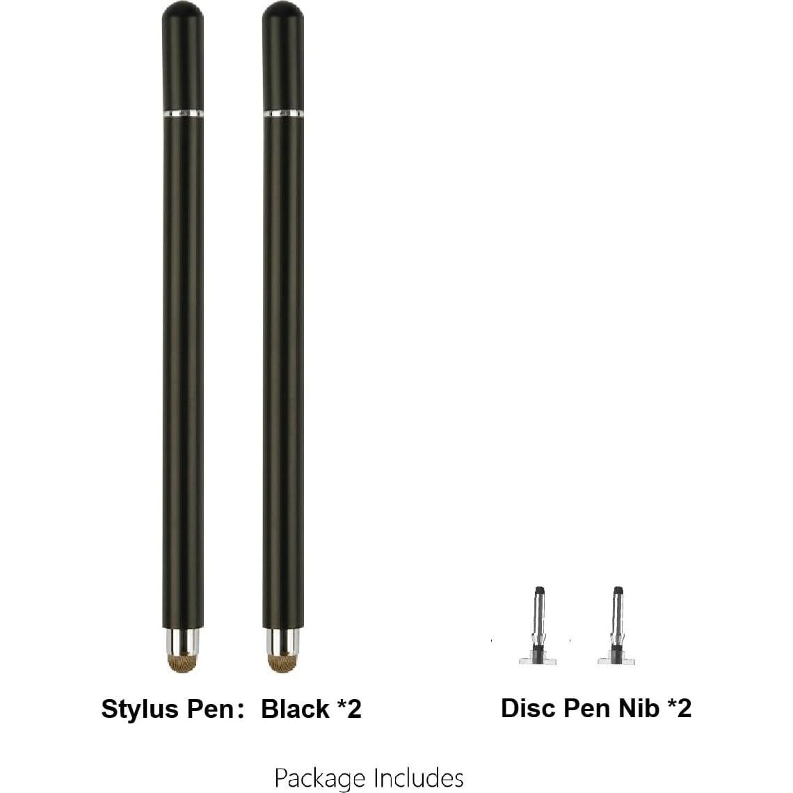 Lápiz Stylus Capacitivo Yelzoolny para Tablets 2PCS Negro