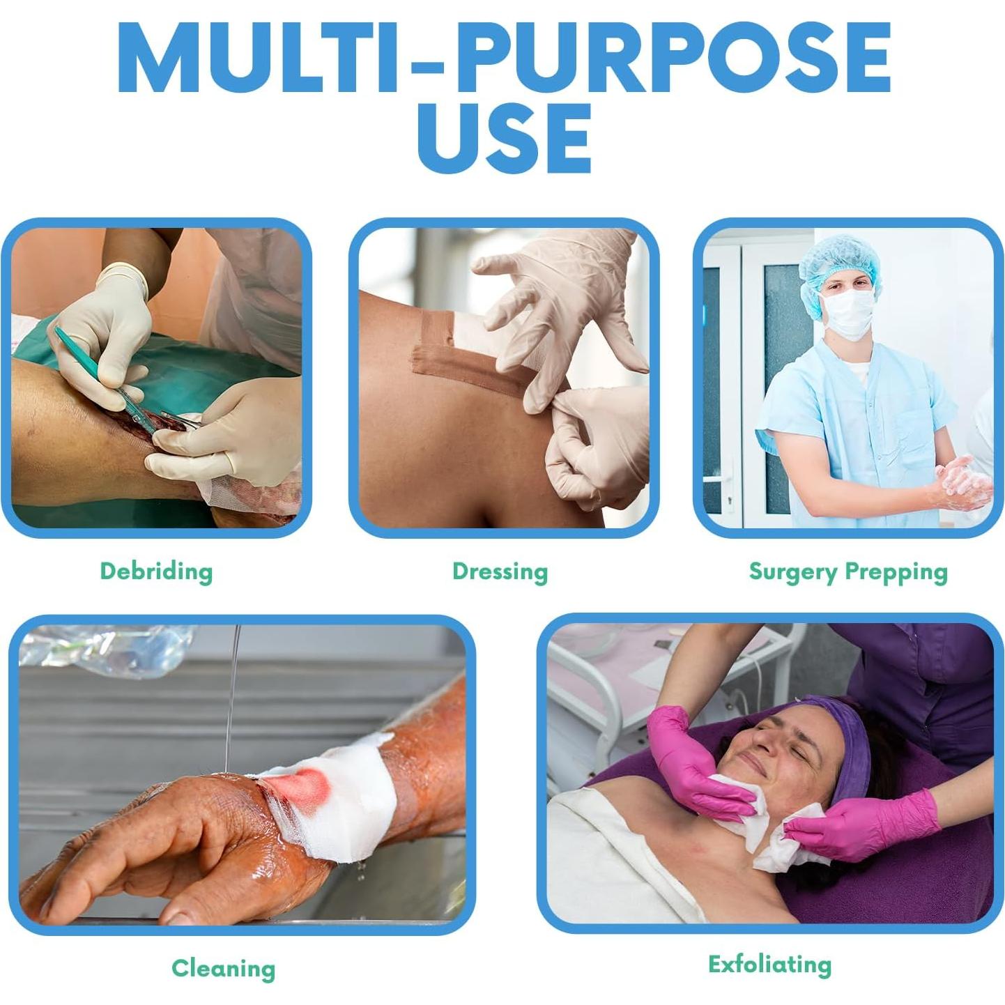 Compresas de Gasa No Tejidas HEALQU - 200 Unidades 7.62x7.62cm