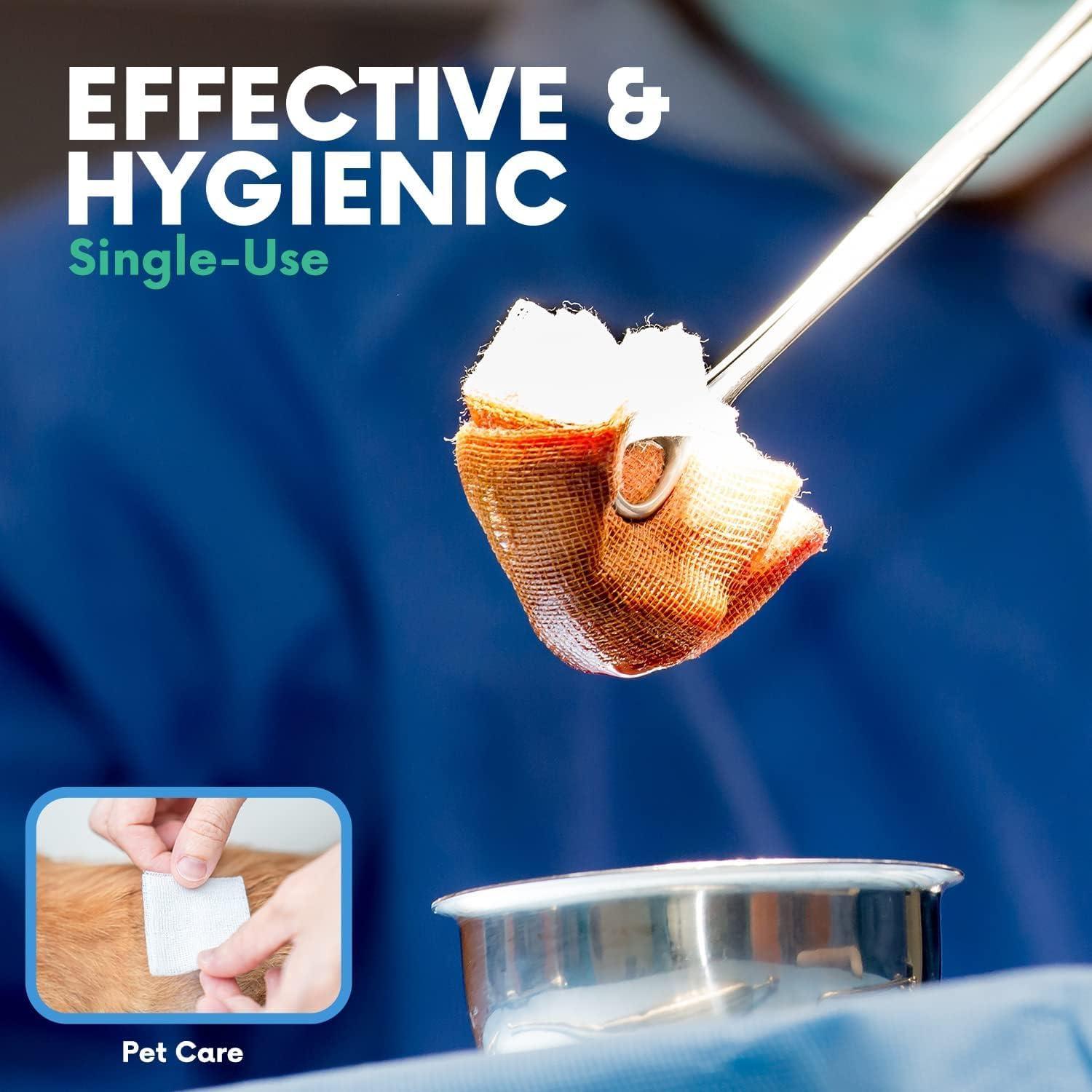 Compresas de Gasa No Tejidas HEALQU - 200 Unidades 7.62x7.62cm