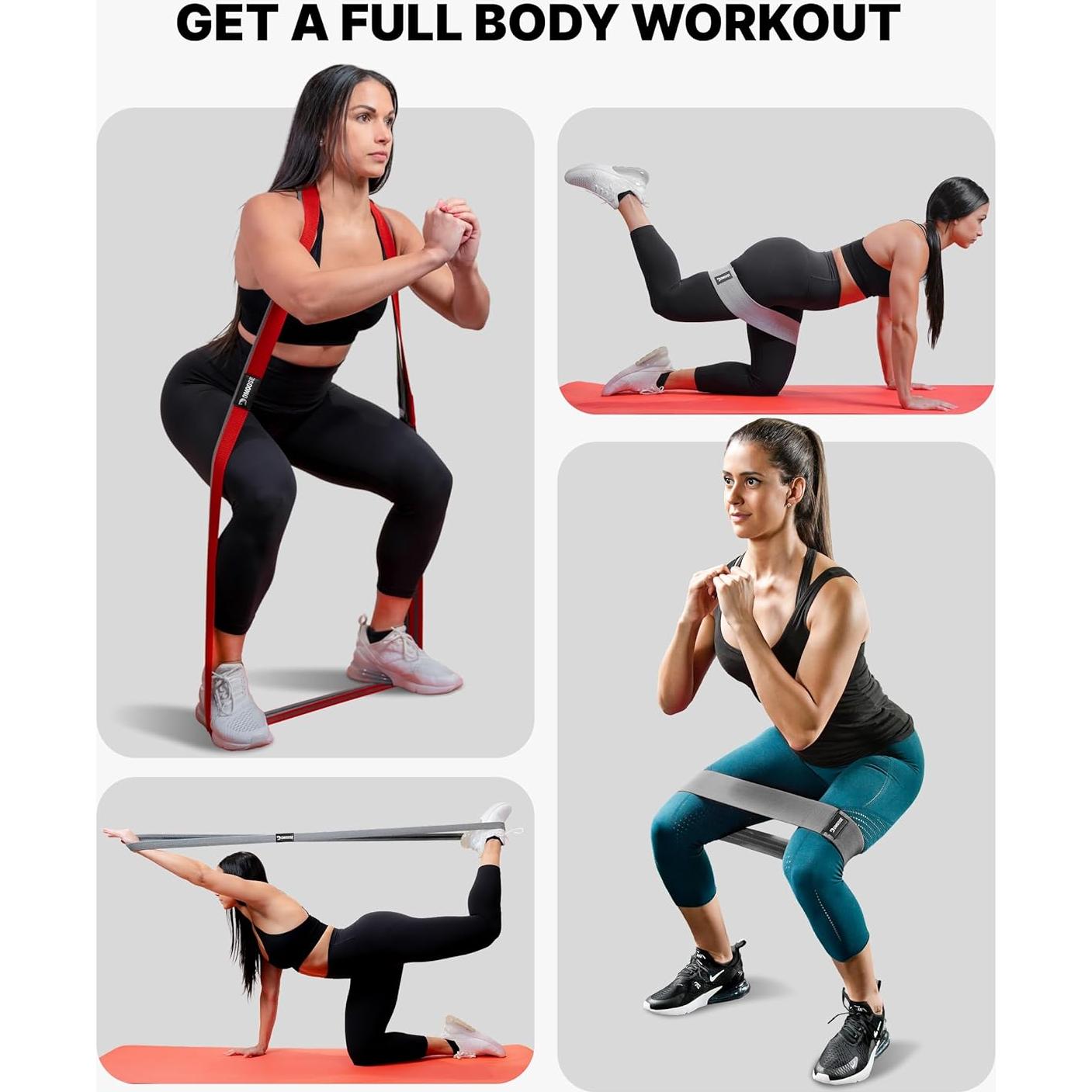 Bandas de Resistencia DMoose Fitness - Paquete de 6 Antideslizantes