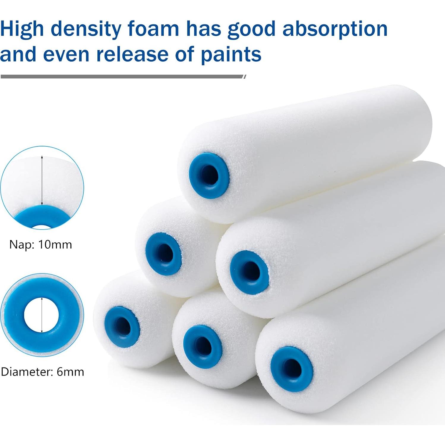 Kit de Rodillo de Pintura Mister Rui 6 Pulgadas Espuma Alta Densidad