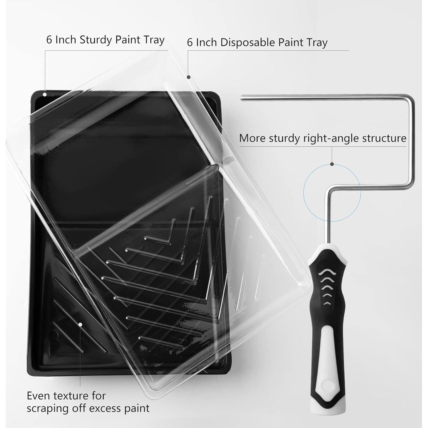 Kit de Rodillo de Pintura Mister Rui 6 Pulgadas Espuma Alta Densidad