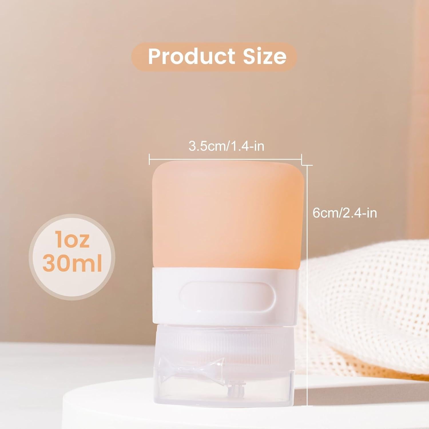 Botellas de Squeeze MICEBAY 1 oz Silicona a Prueba de Fugas - Paquete de 4