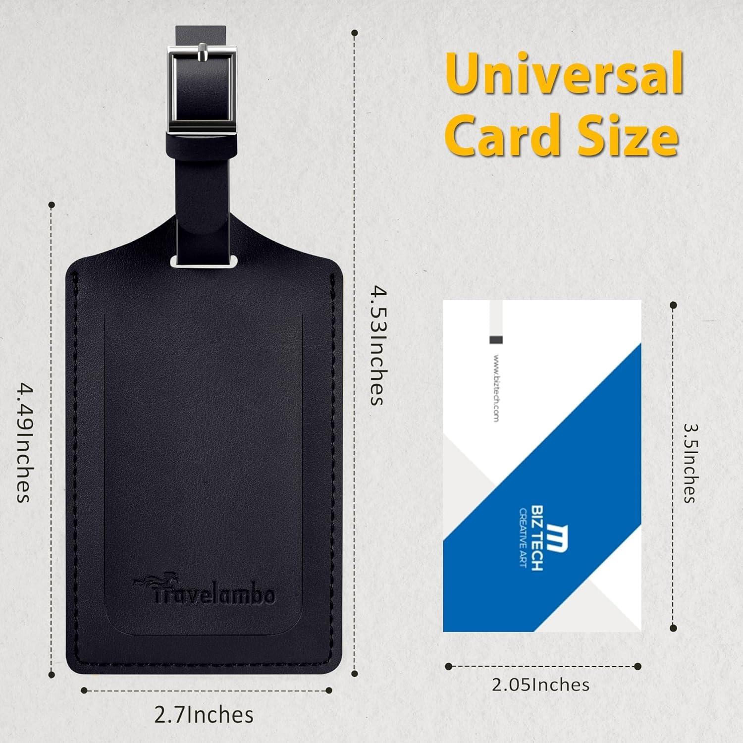 8 Etiquetas de Equipaje de Cuero Travelambo - Duraderas y Personalizables