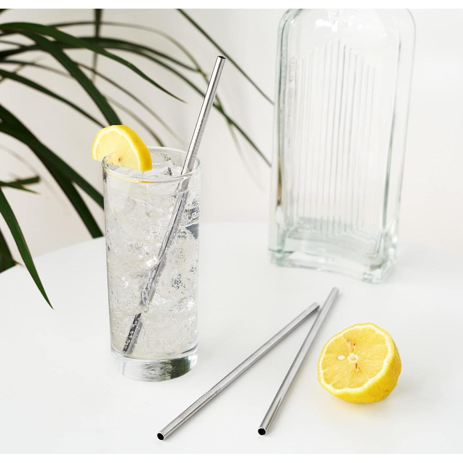 Pajilla de Acero Inoxidable TRUE 21.6 cm Reutilizable Plata