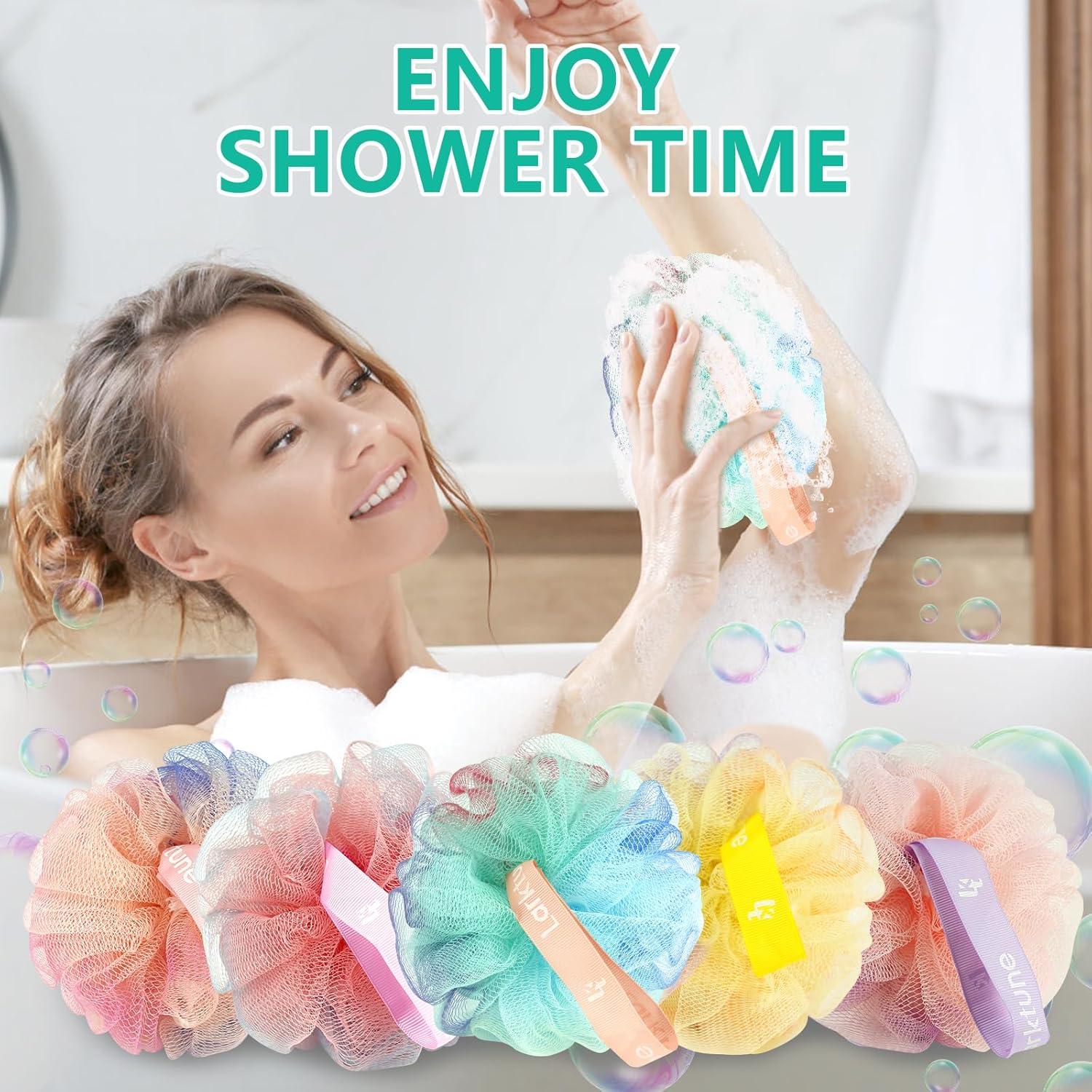 Paquete de 20 Esponjas de Ducha Lufa Aosevar 25cm Exfoliantes