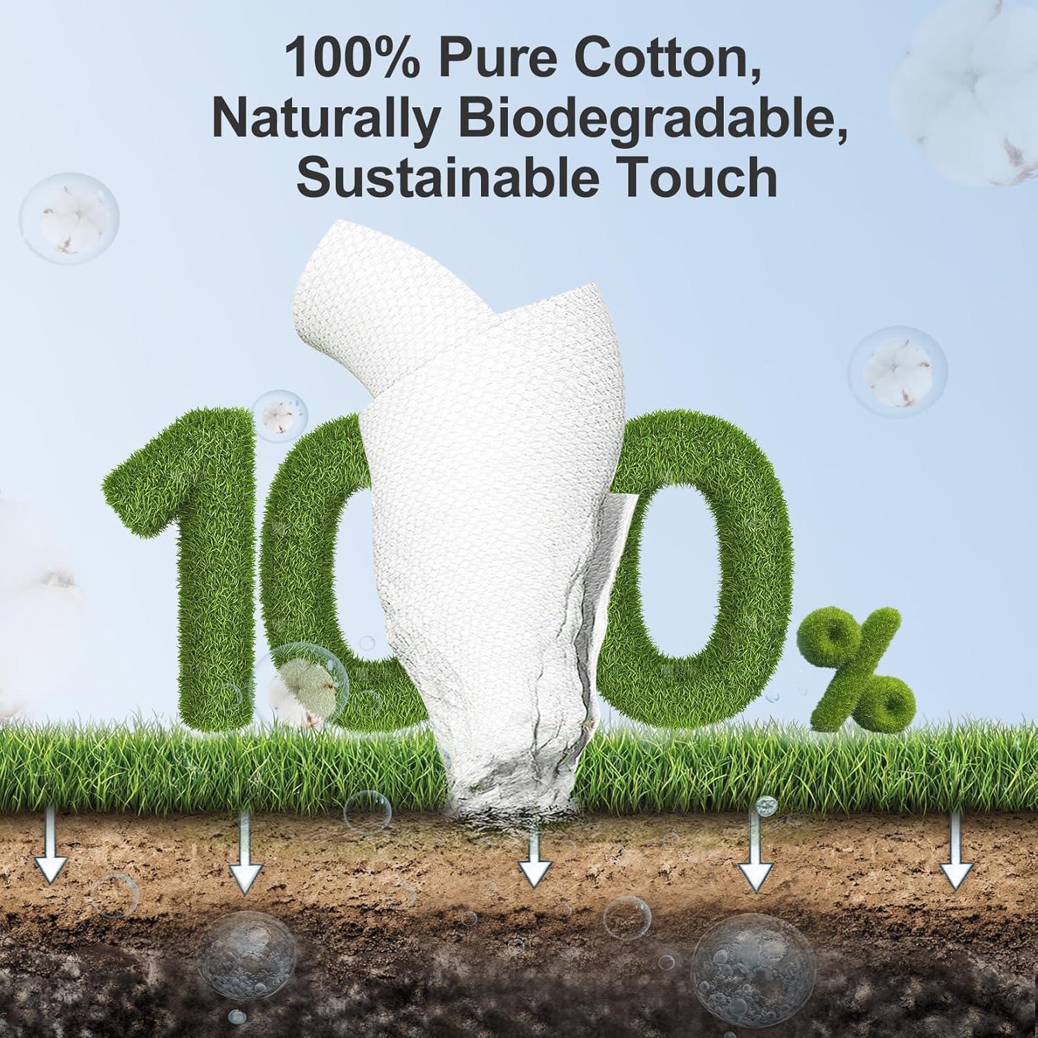 Toallas de cara Winner 100% algodón biodegradable 110 unidades