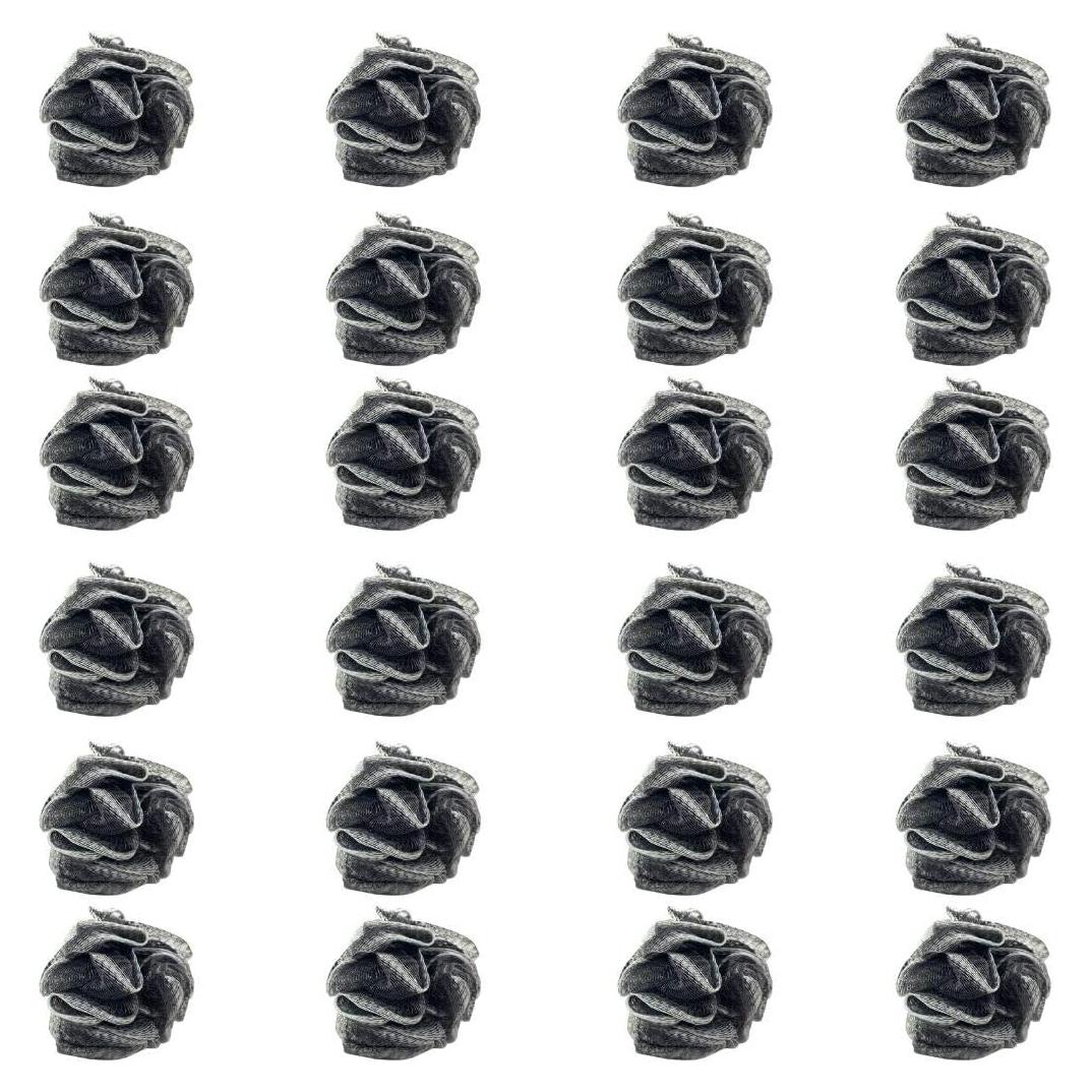 24 Esponjas de Baño Lufa de Carbón de Bambú Negro Looah Lord