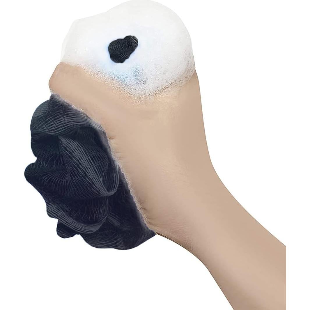 24 Esponjas de Baño Lufa de Carbón de Bambú Negro Looah Lord