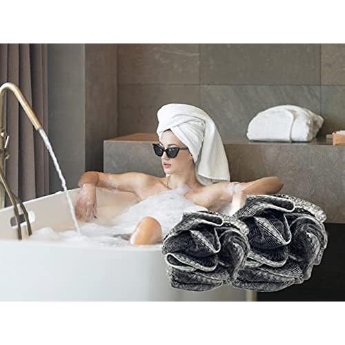 24 Esponjas de Baño Lufa de Carbón de Bambú Negro Looah Lord