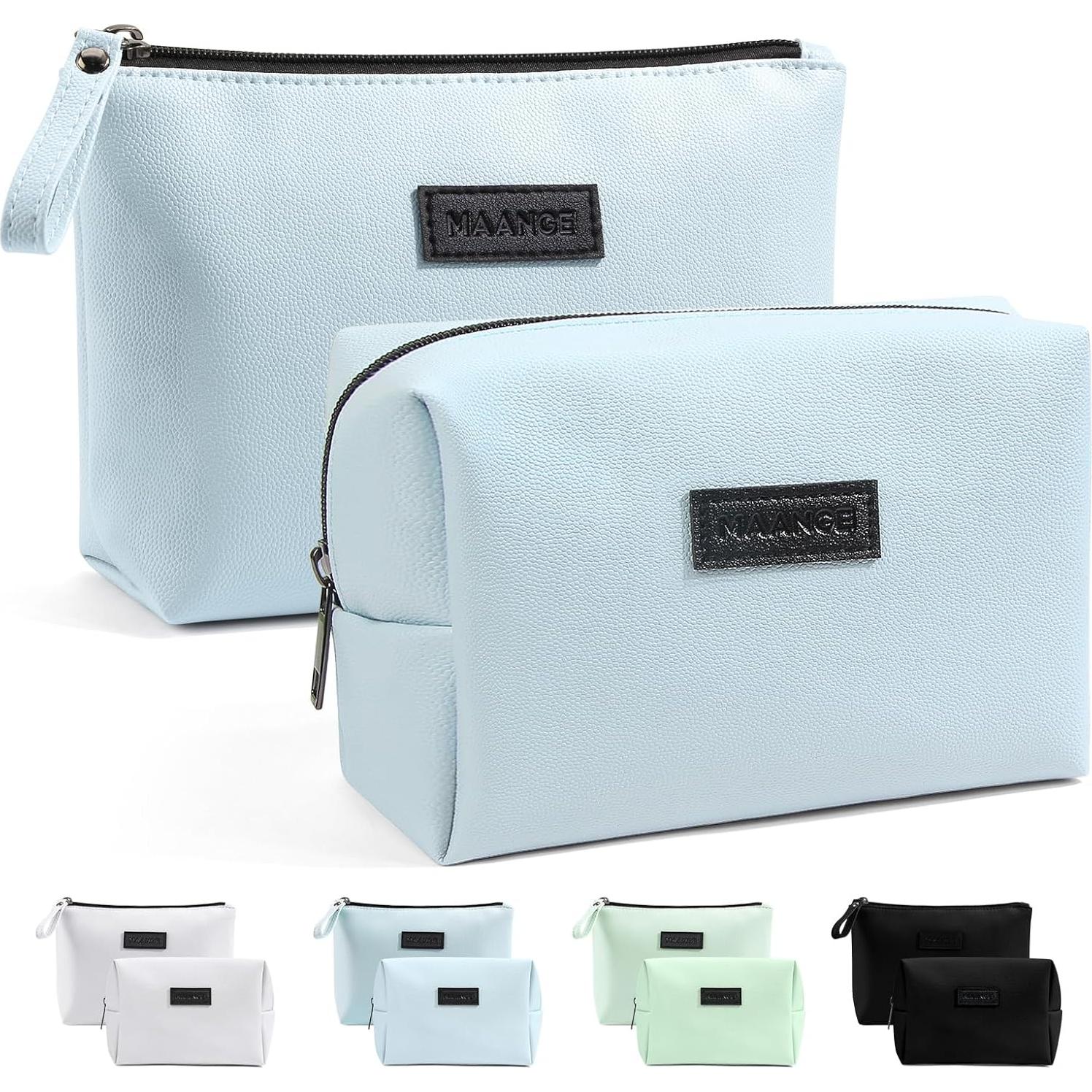 Bolsa de Maquillaje de Viaje MAANGE 22x14x6cm Cuero PU