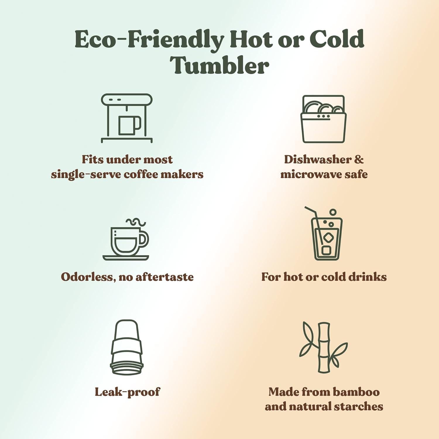 Taza de café reutilizable FEBU 16oz Bambú Negro A prueba de fugas