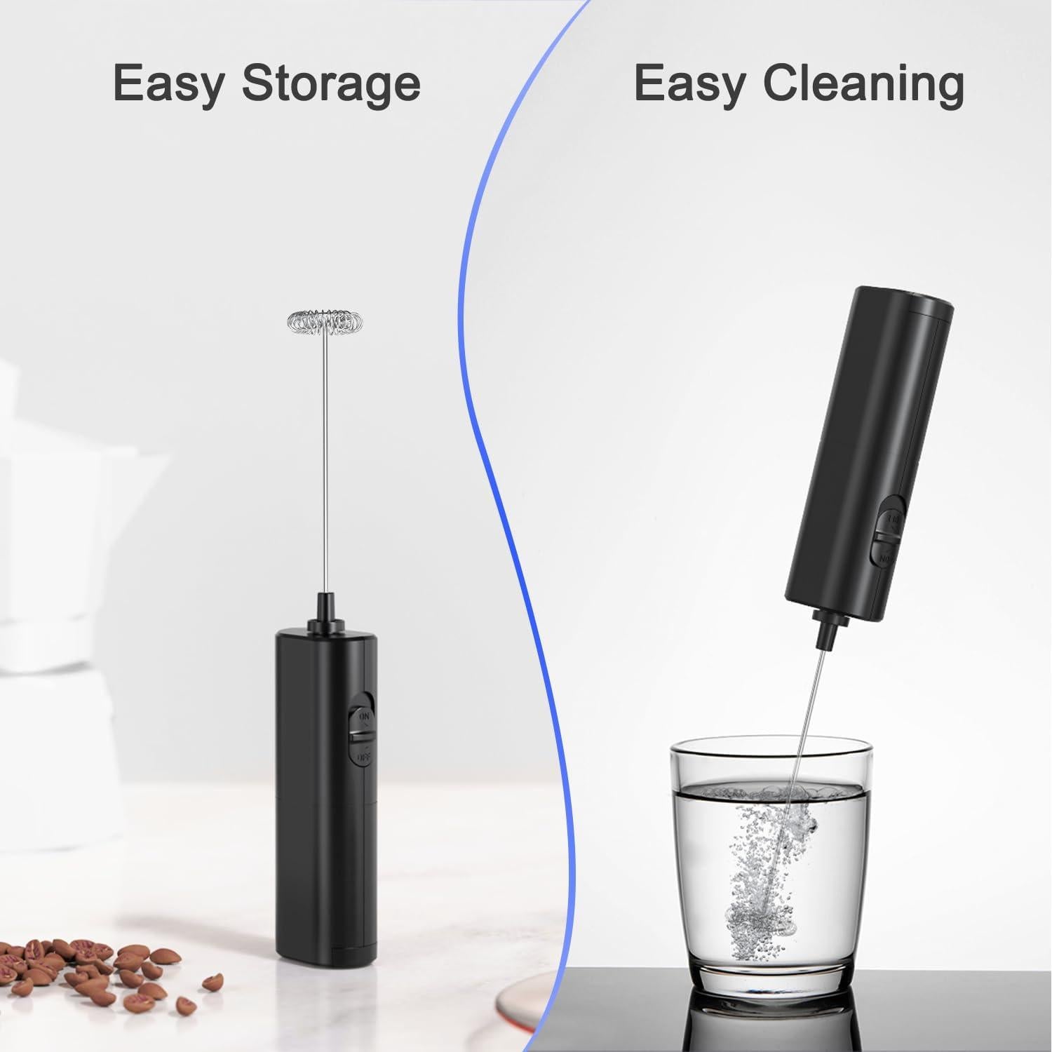 Espumador de Leche Eléctrico ELMWAY KJBQ-12 Negro Compacto