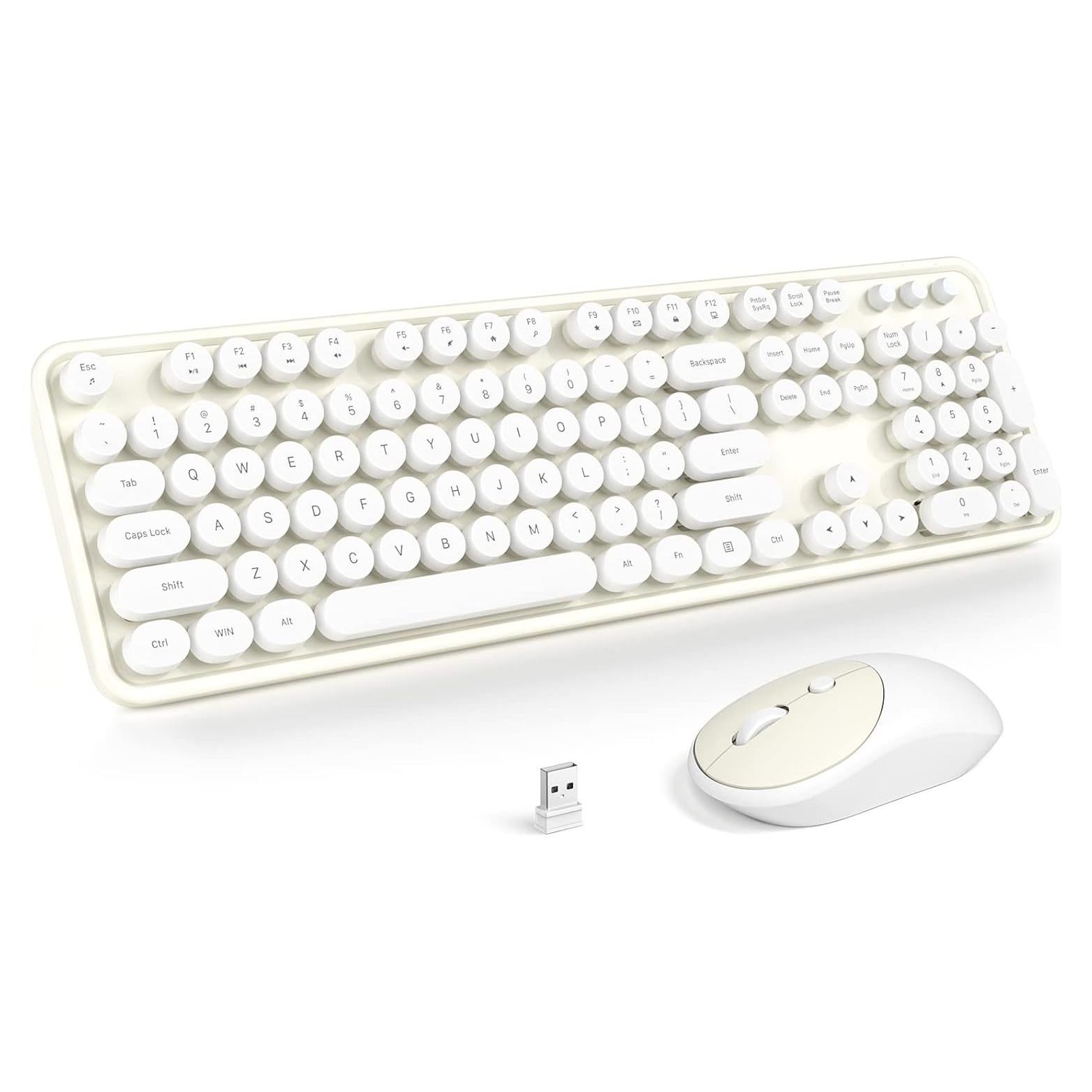 Combo Teclado y Ratón Inalámbricos Atelus Blanco