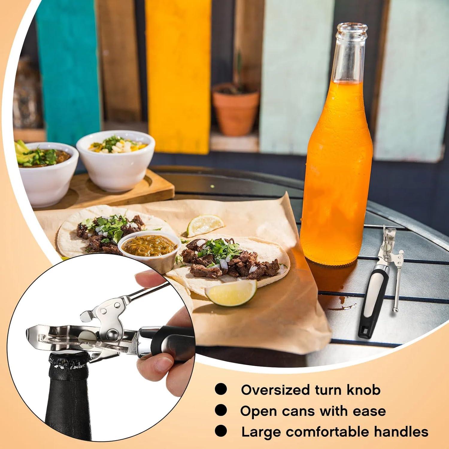 Abrelatas Manual Gisafai 10 Pcs con Mango Antideslizante