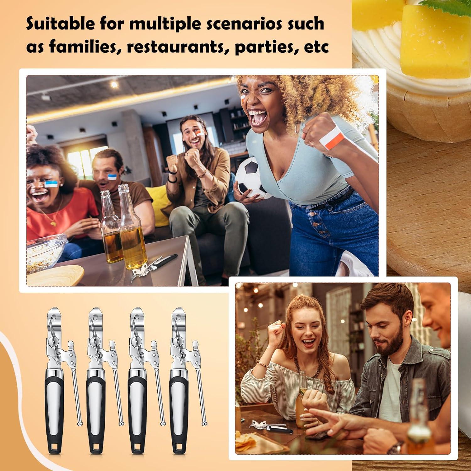 Abrelatas Manual Gisafai 10 Pcs con Mango Antideslizante