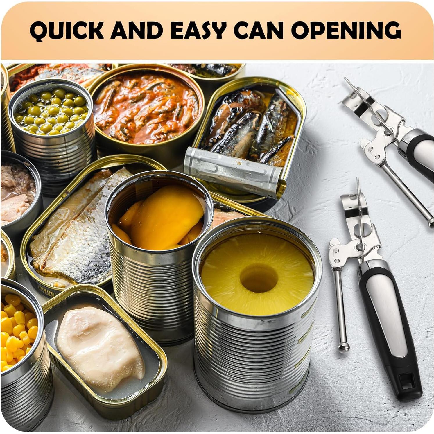 Abrelatas Manual Gisafai 10 Pcs con Mango Antideslizante