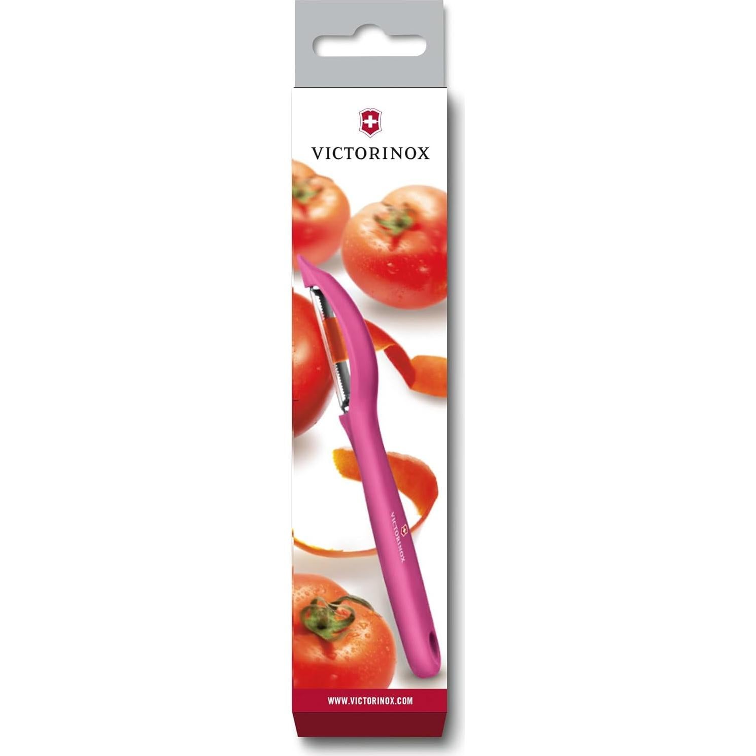 Pelador Serrado Victorinox Rosa - Acero Inoxidable Antideslizante