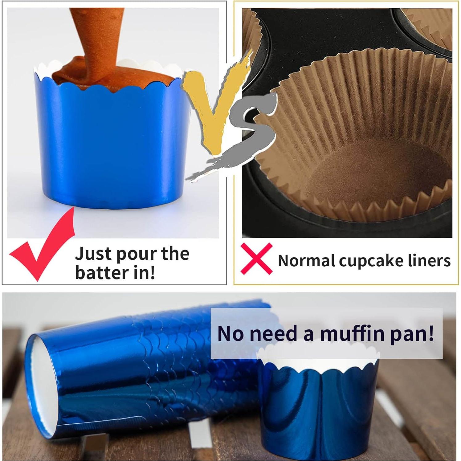 Cápsulas de Hornear Dootafy Azules 50pcs 6.98cm Desechables