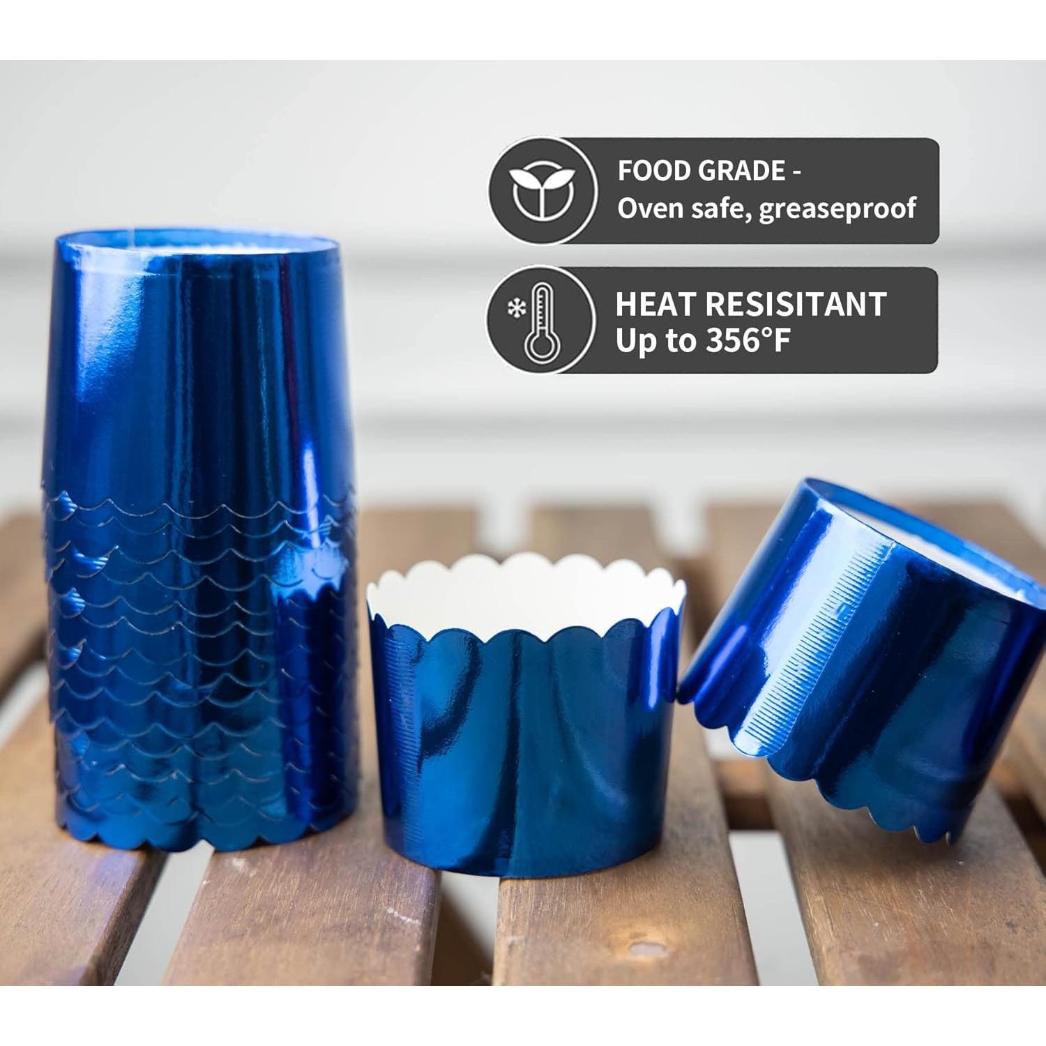 Cápsulas de Hornear Dootafy Azules 50pcs 6.98cm Desechables