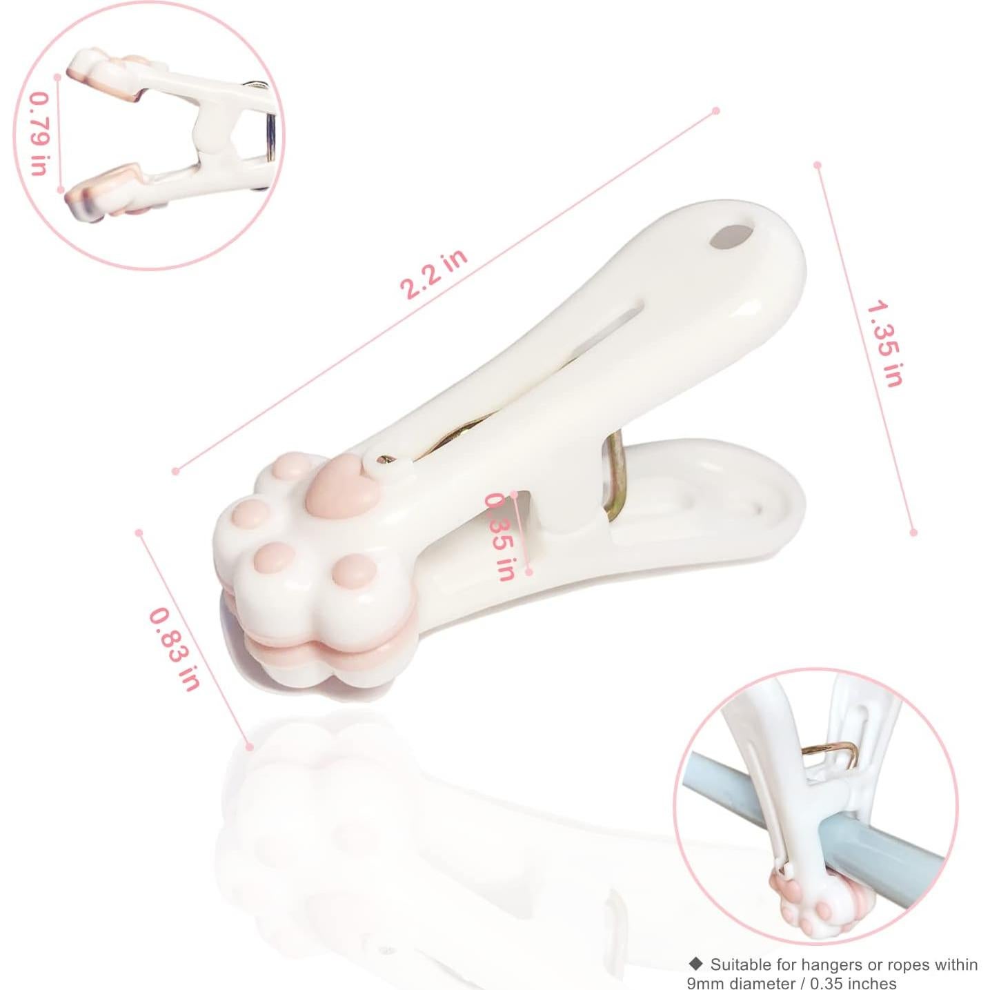 Pinzas de Plástico MEOVVZOO - Paquete de 12, Garra de Gato