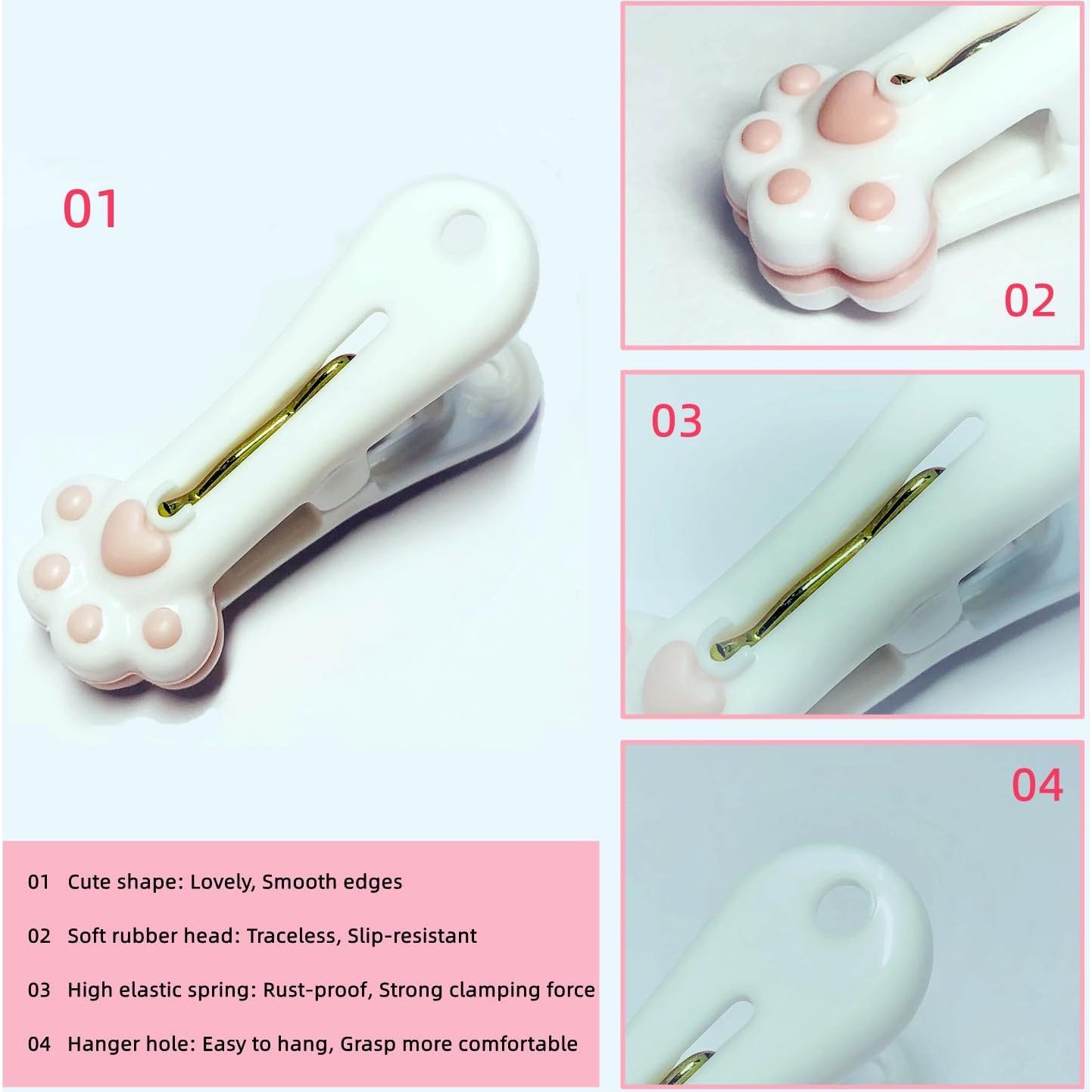 Pinzas de Plástico MEOVVZOO - Paquete de 12, Garra de Gato