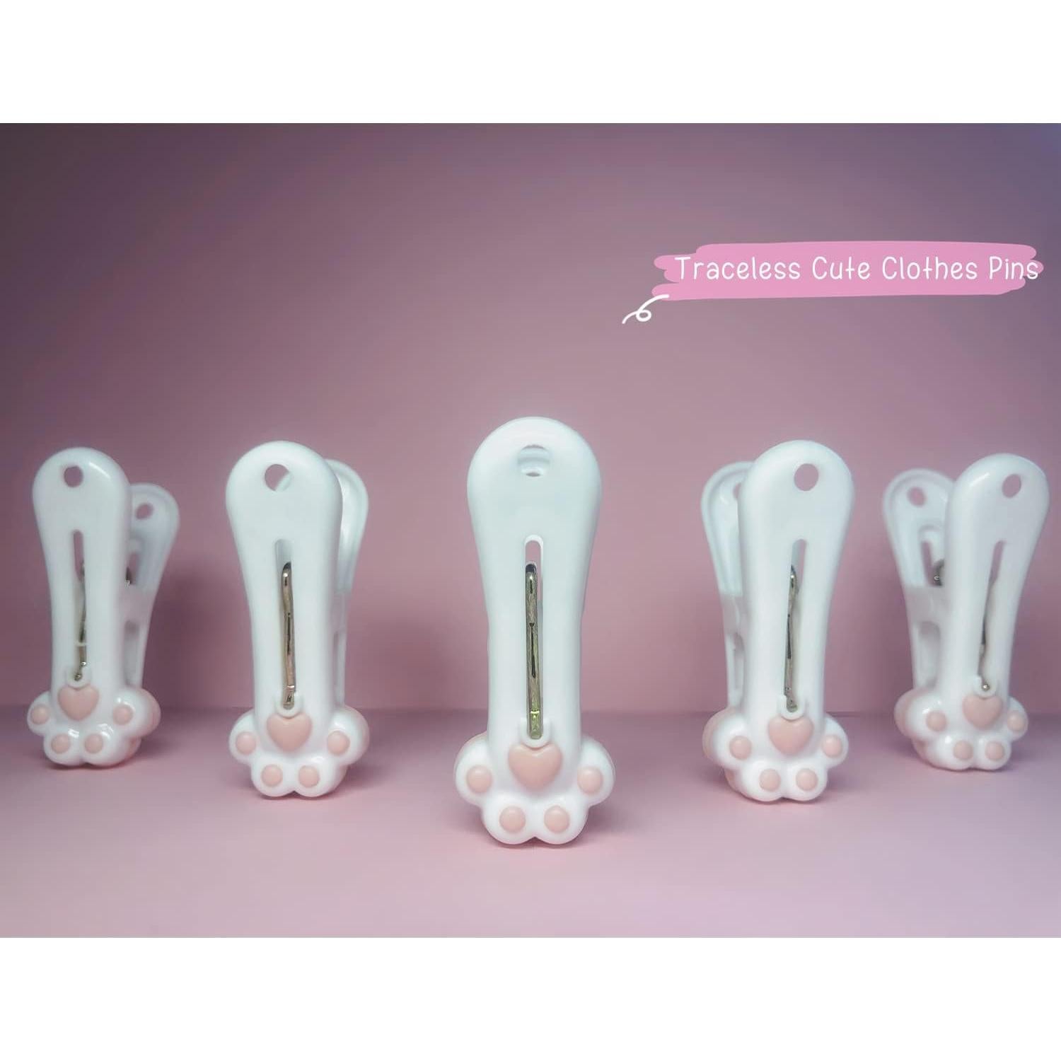 Pinzas de Plástico MEOVVZOO - Paquete de 12, Garra de Gato