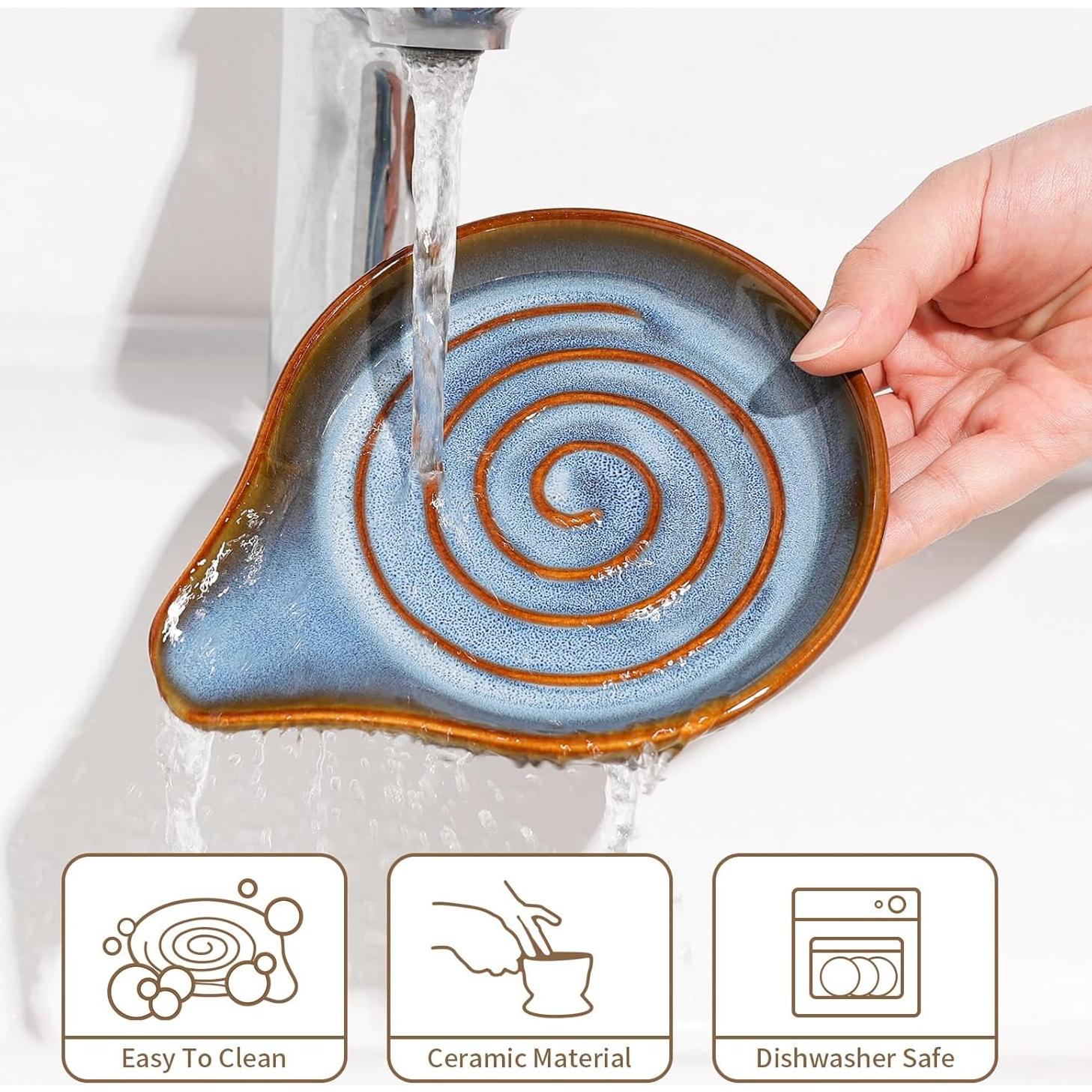 Soporte para Cucharas de Cerámica ANTIS'S HOME Azul 15.5x12.9cm