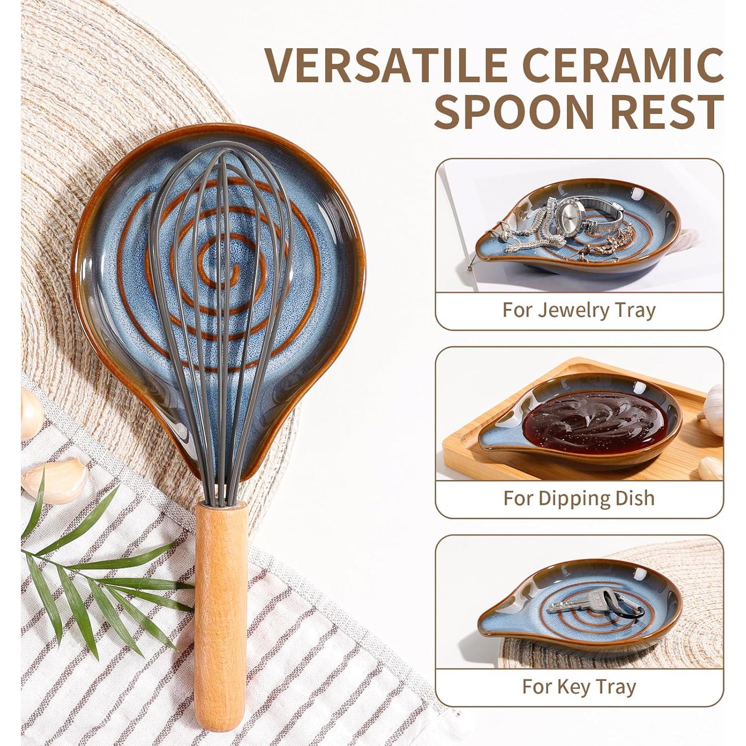 Soporte para Cucharas de Cerámica ANTIS'S HOME Azul 15.5x12.9cm