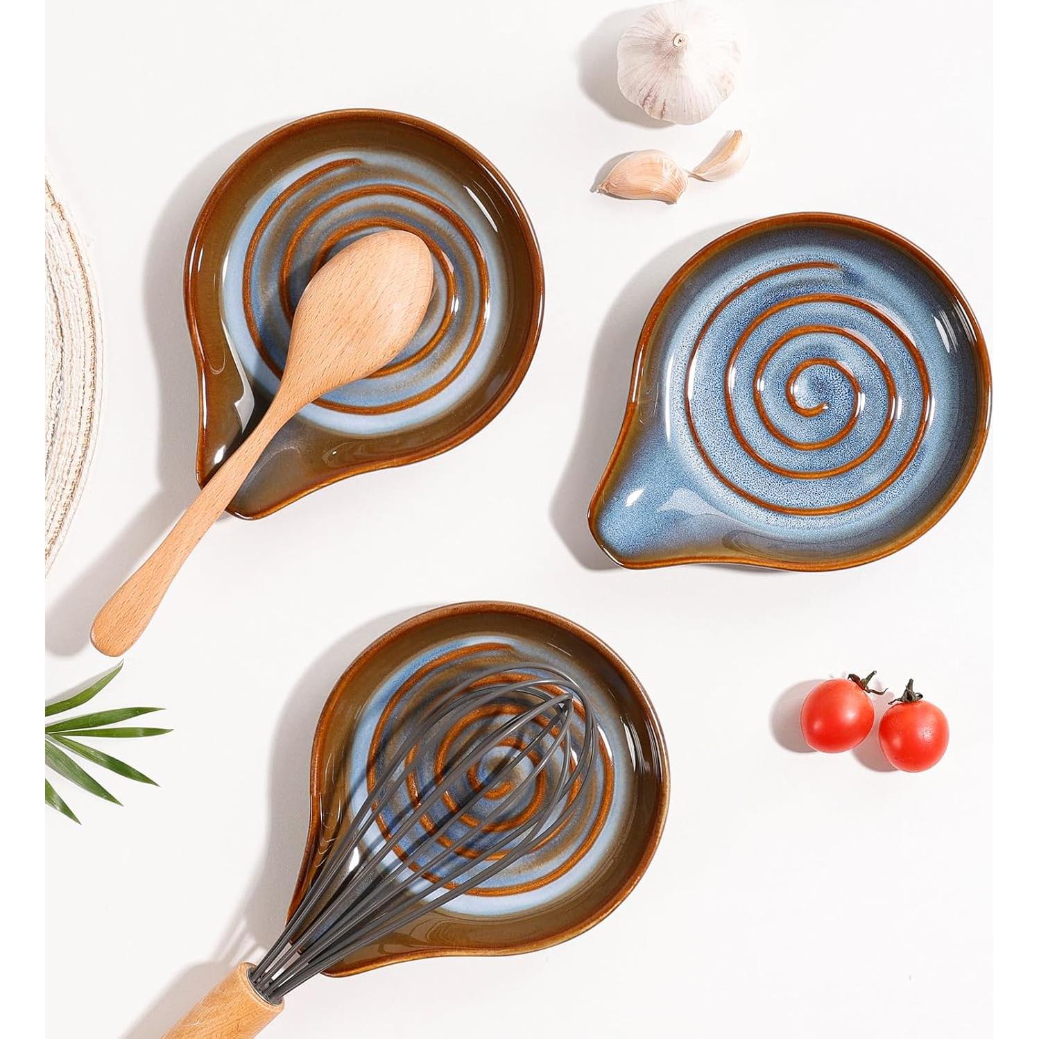 Soporte para Cucharas de Cerámica ANTIS'S HOME Azul 15.5x12.9cm