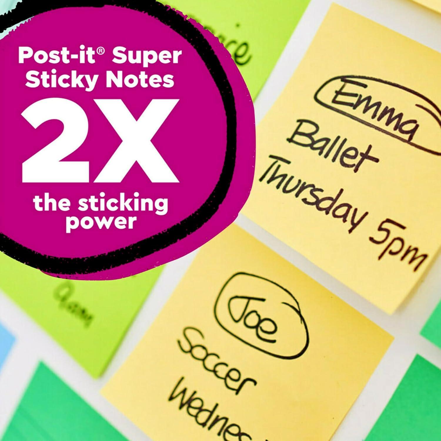 Notas Adhesivas Post-it Super Sticky 3x3" Amarillo 12 Blocs