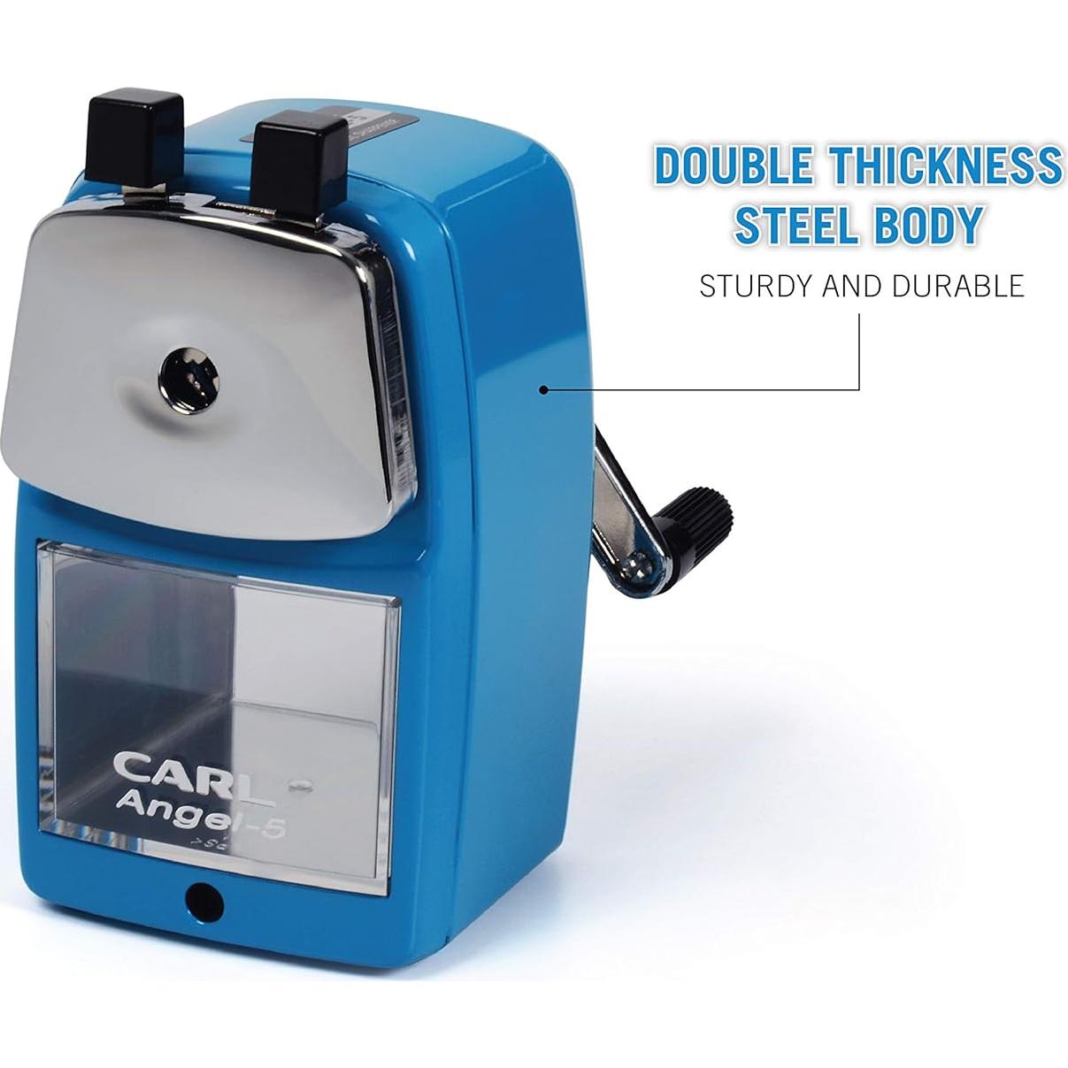 Afilador de lápices manual CARL Angel-5 Negro - Alta resistencia