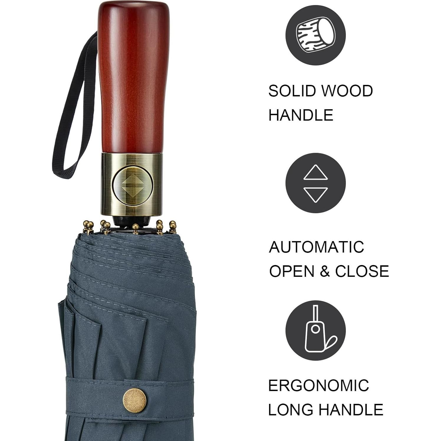 Paraguas de Golf G4Free 137 cm Automático Plegable Azul