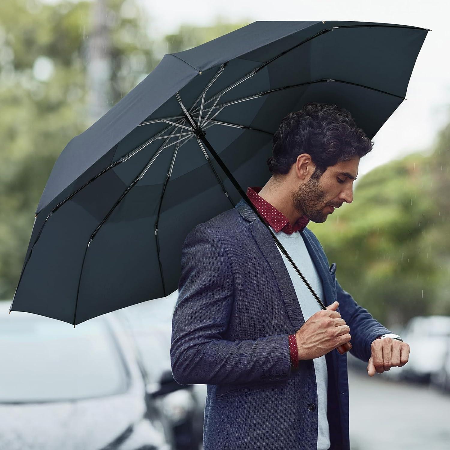 Paraguas de Golf G4Free 137 cm Automático Plegable Azul