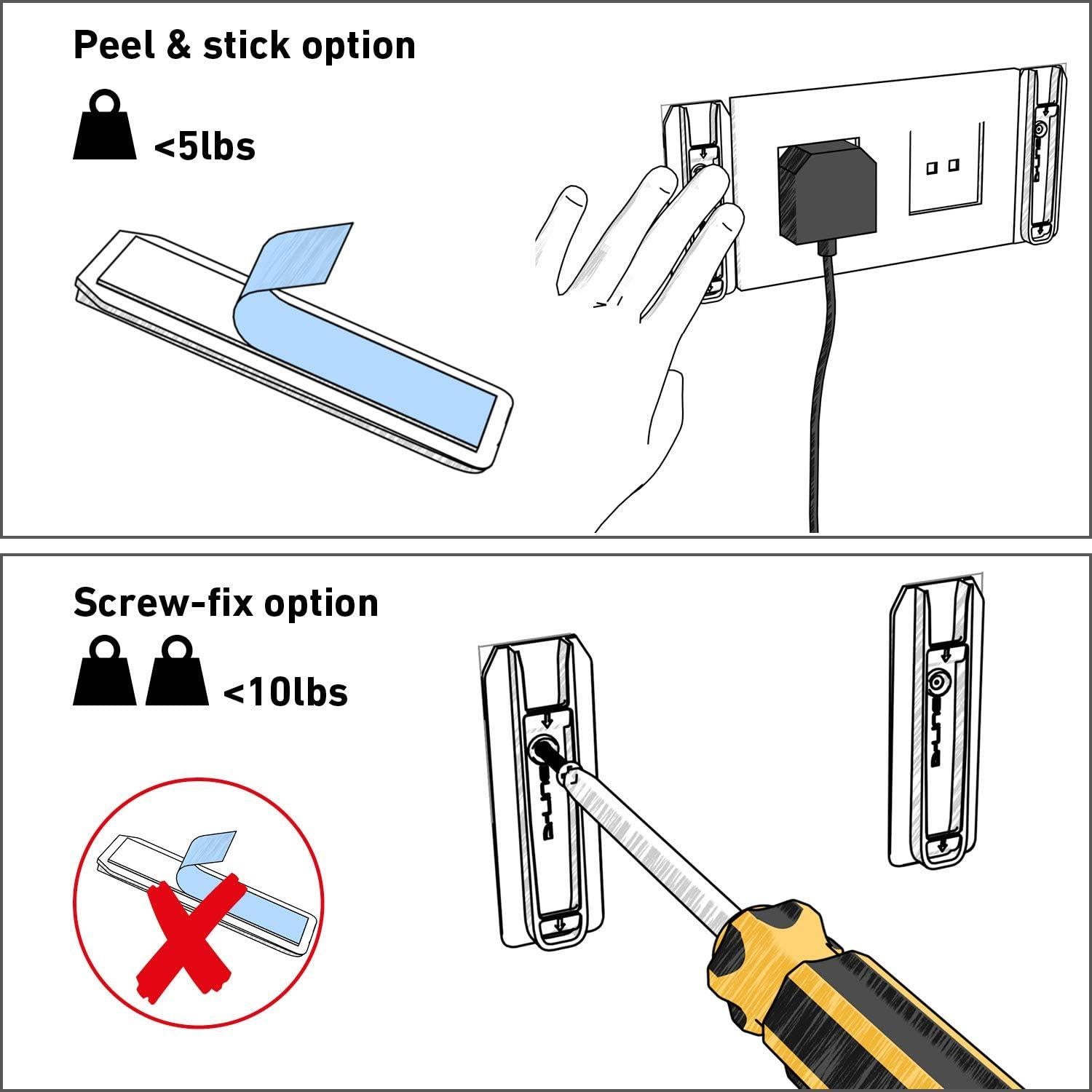 Estante de Montaje en Pared D-Line Ajustable Blanco 22x13cm