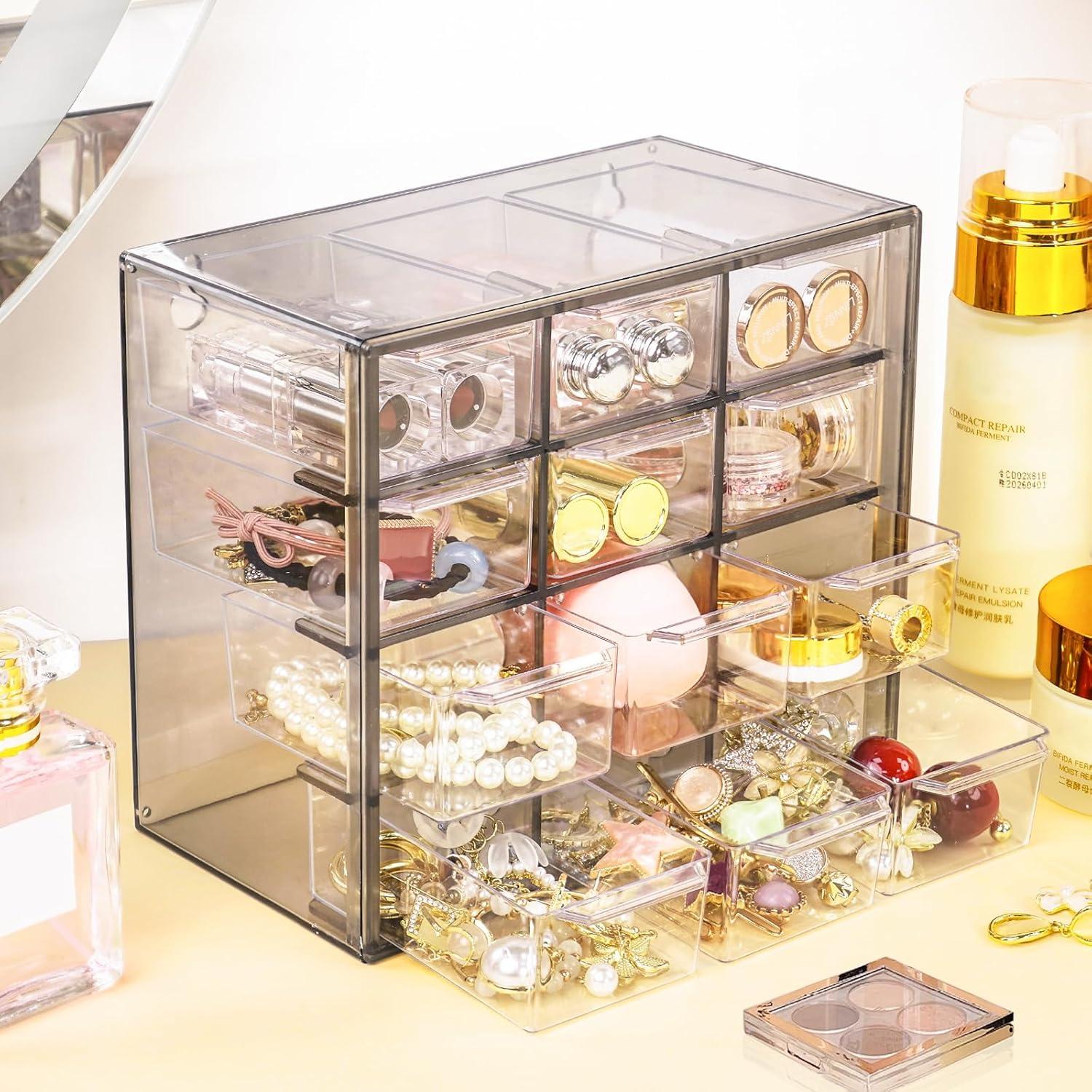 Organizador de Escritorio FODIENS con 12 Cajones Transparentes