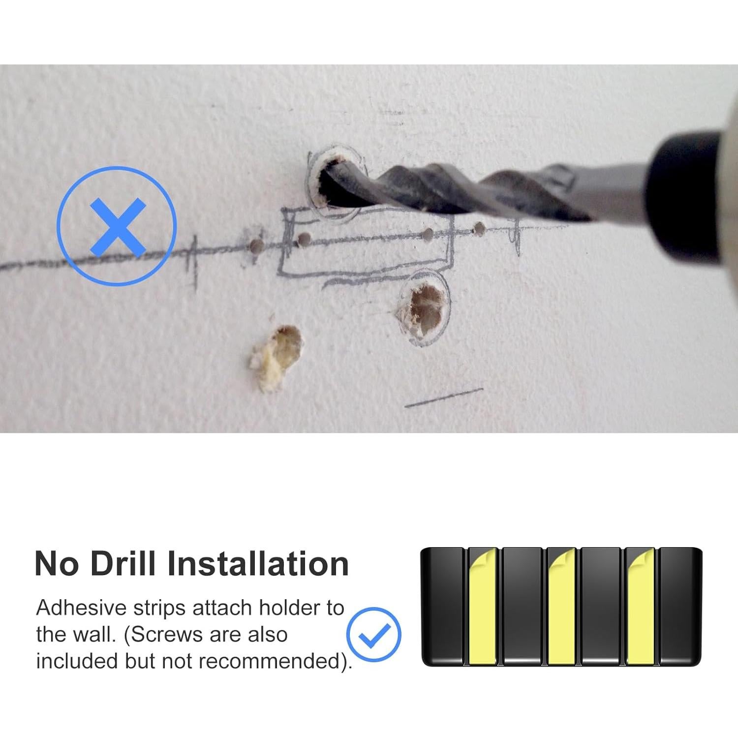 Soporte de Control Remoto Suptek Montado en Pared Negro para 4 Controles