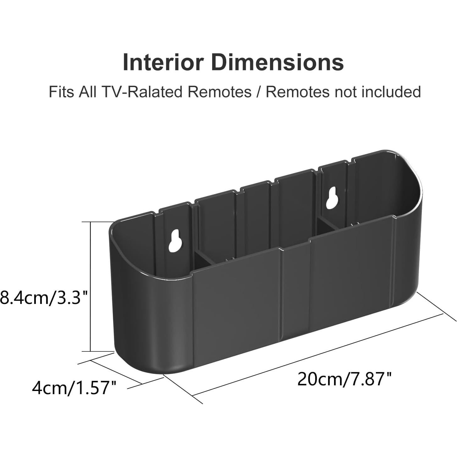 Soporte de Control Remoto Suptek Montado en Pared Negro para 4 Controles