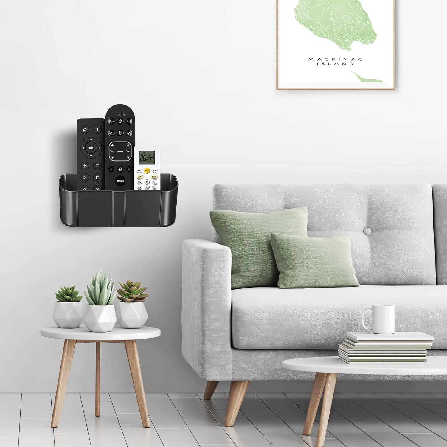 Soporte de Control Remoto Suptek Montado en Pared Negro para 4 Controles