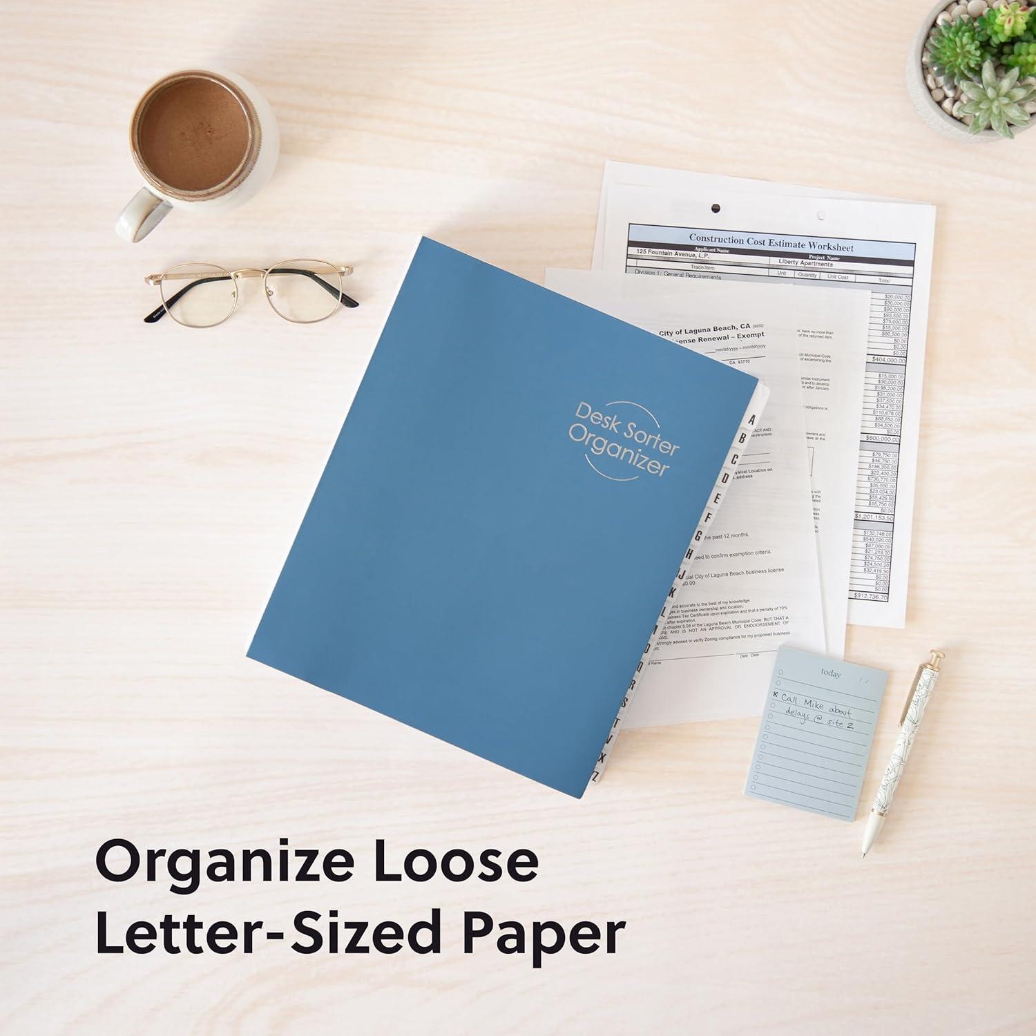 Organizador de Escritorio Expandible Smead A-Z 20 Divisores Azul